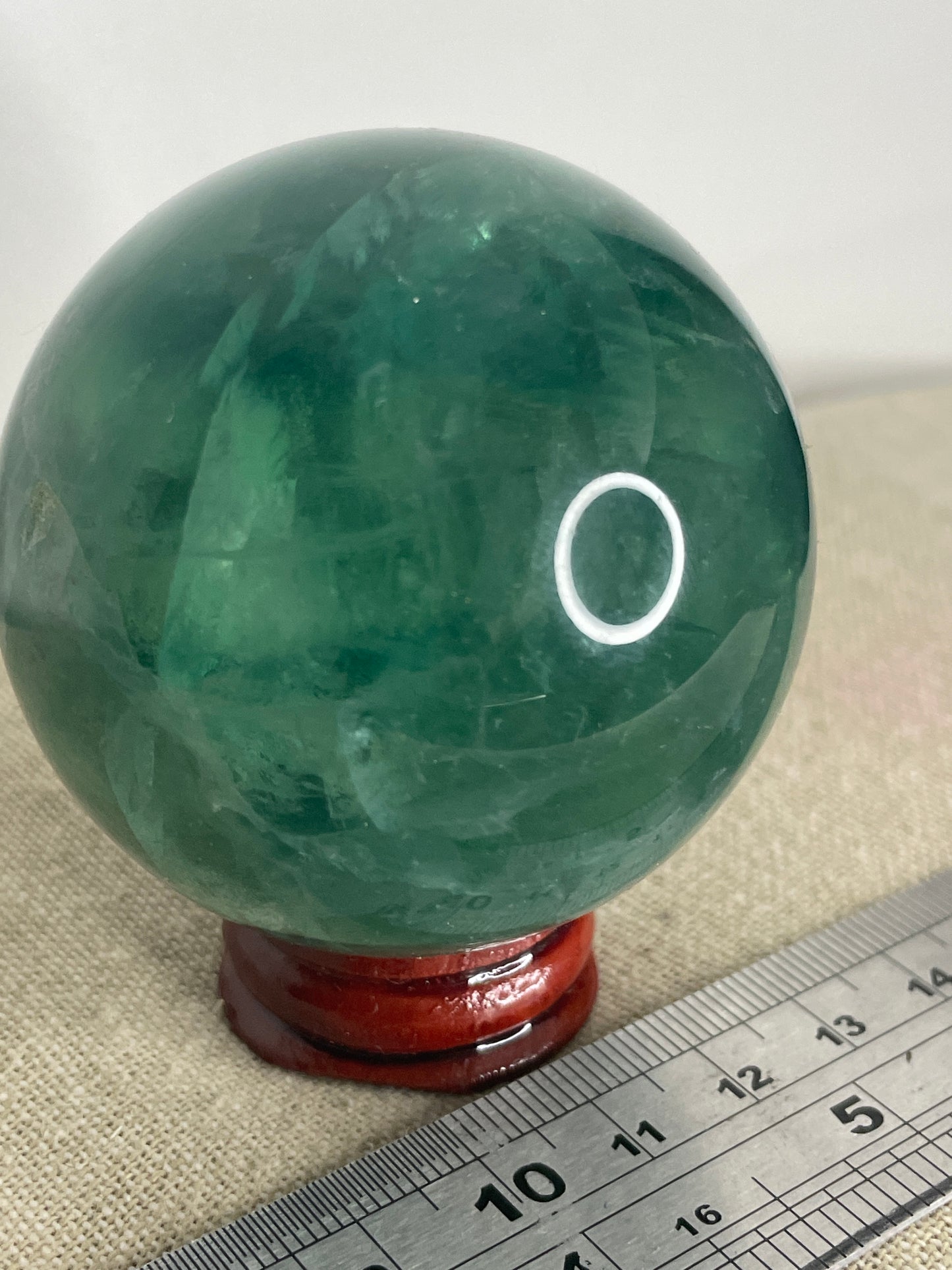 Green fluorite sphere