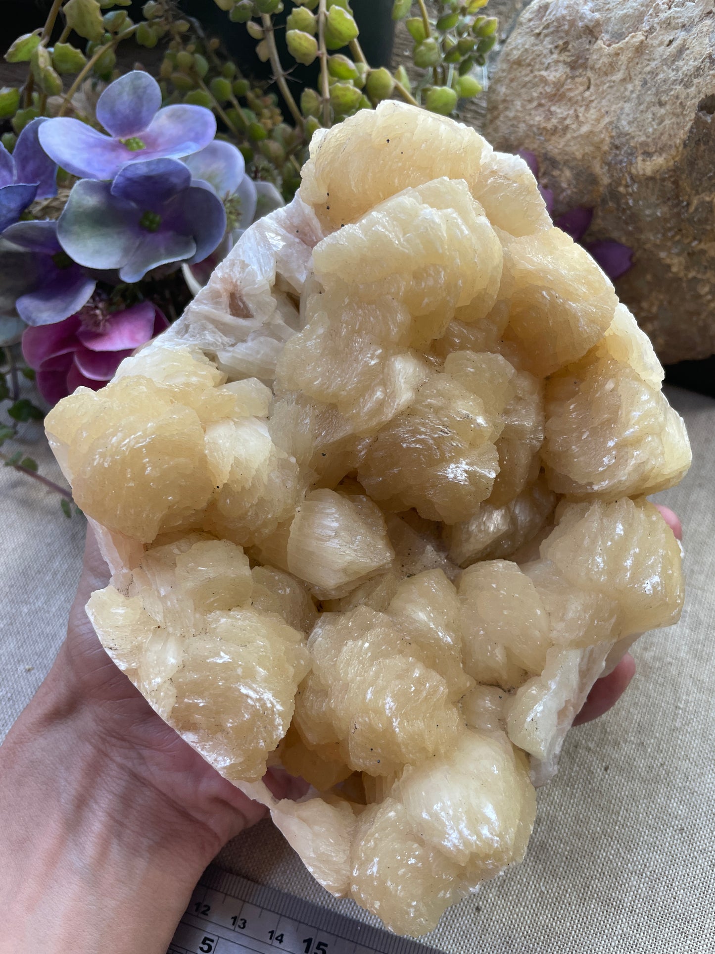 Stilbite cluster peach