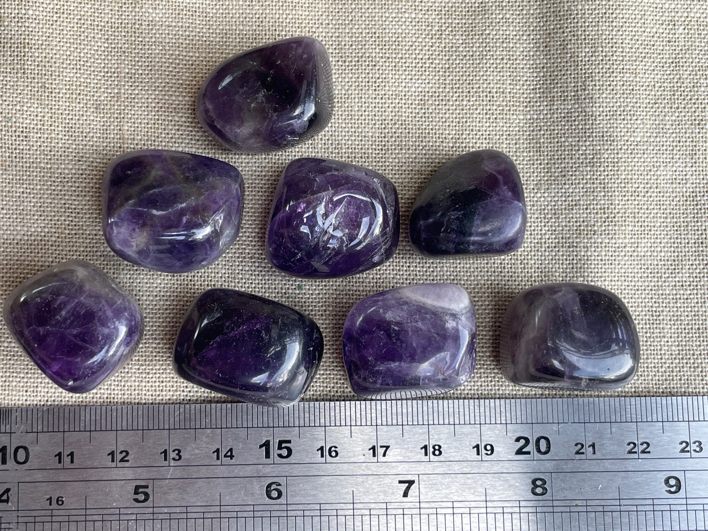 Dark amethyst tumbles