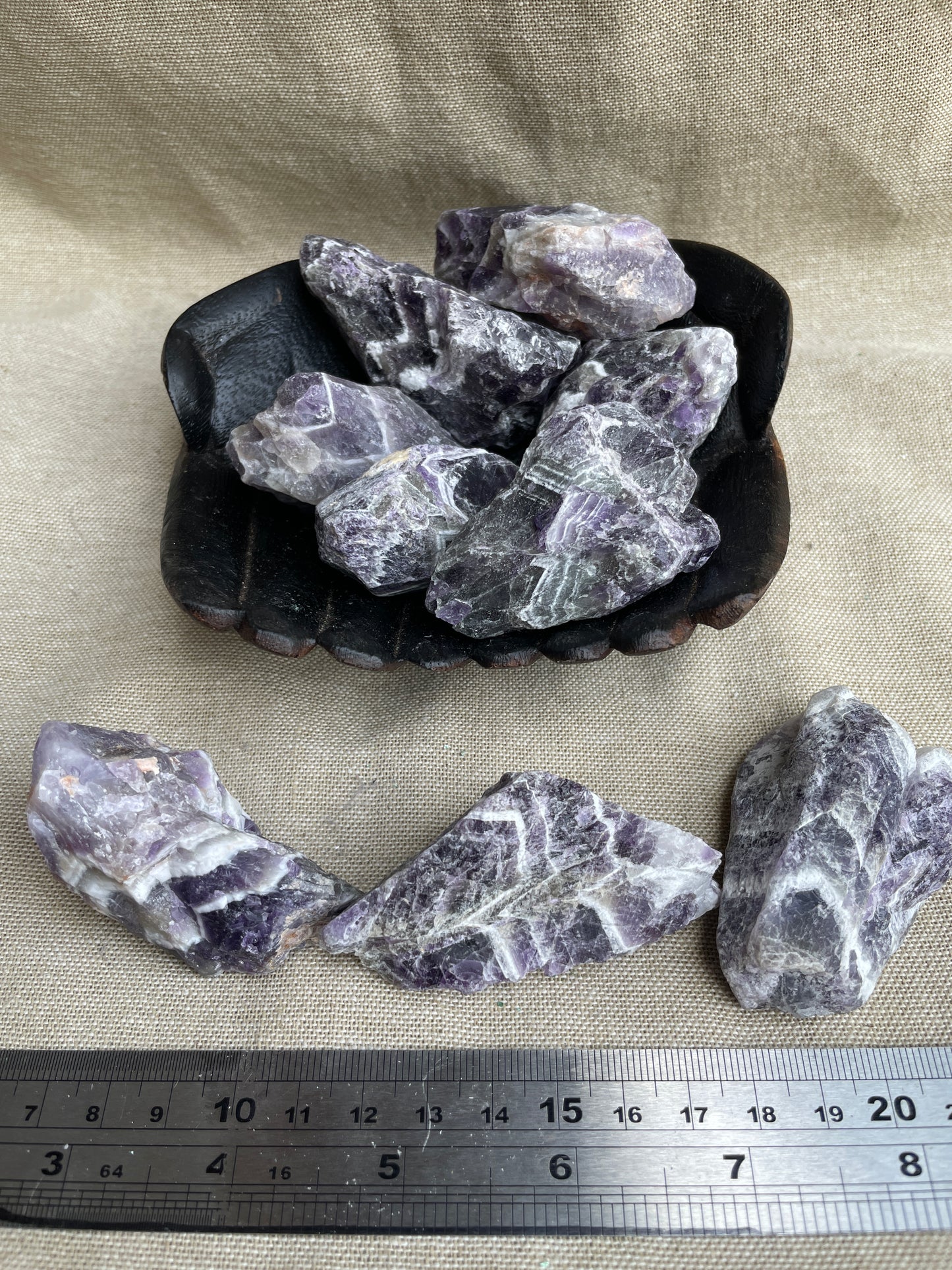 Chevron amethyst rough