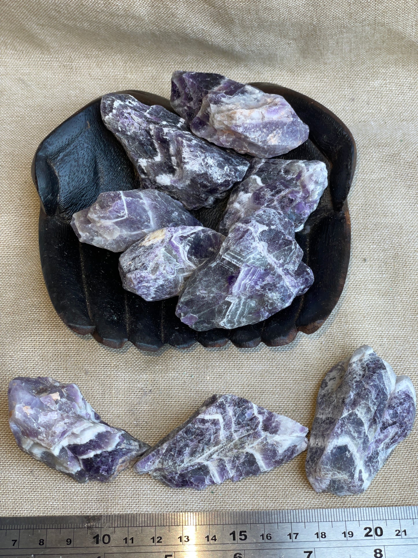 Chevron amethyst rough