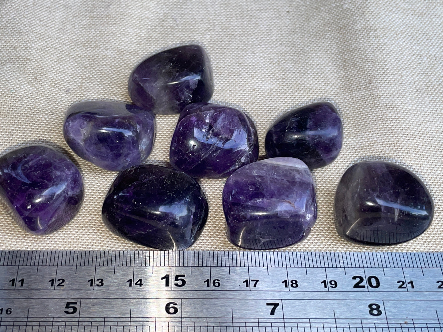 Dark amethyst tumbles