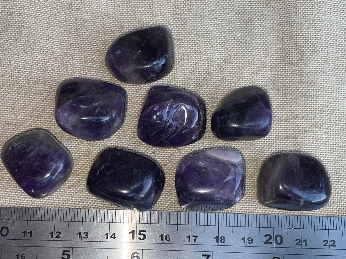 Dark amethyst tumbles