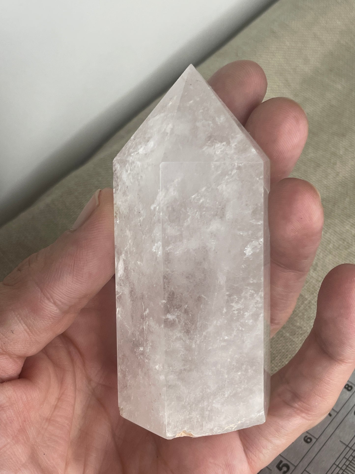 Clear quartz tower