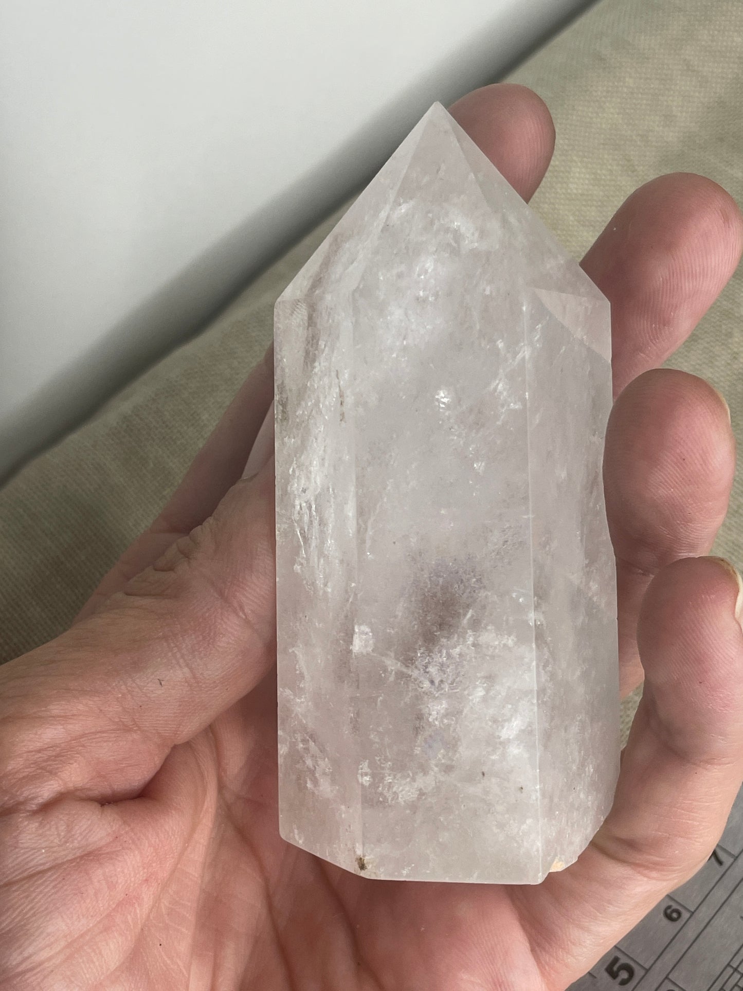 Clear quartz tower