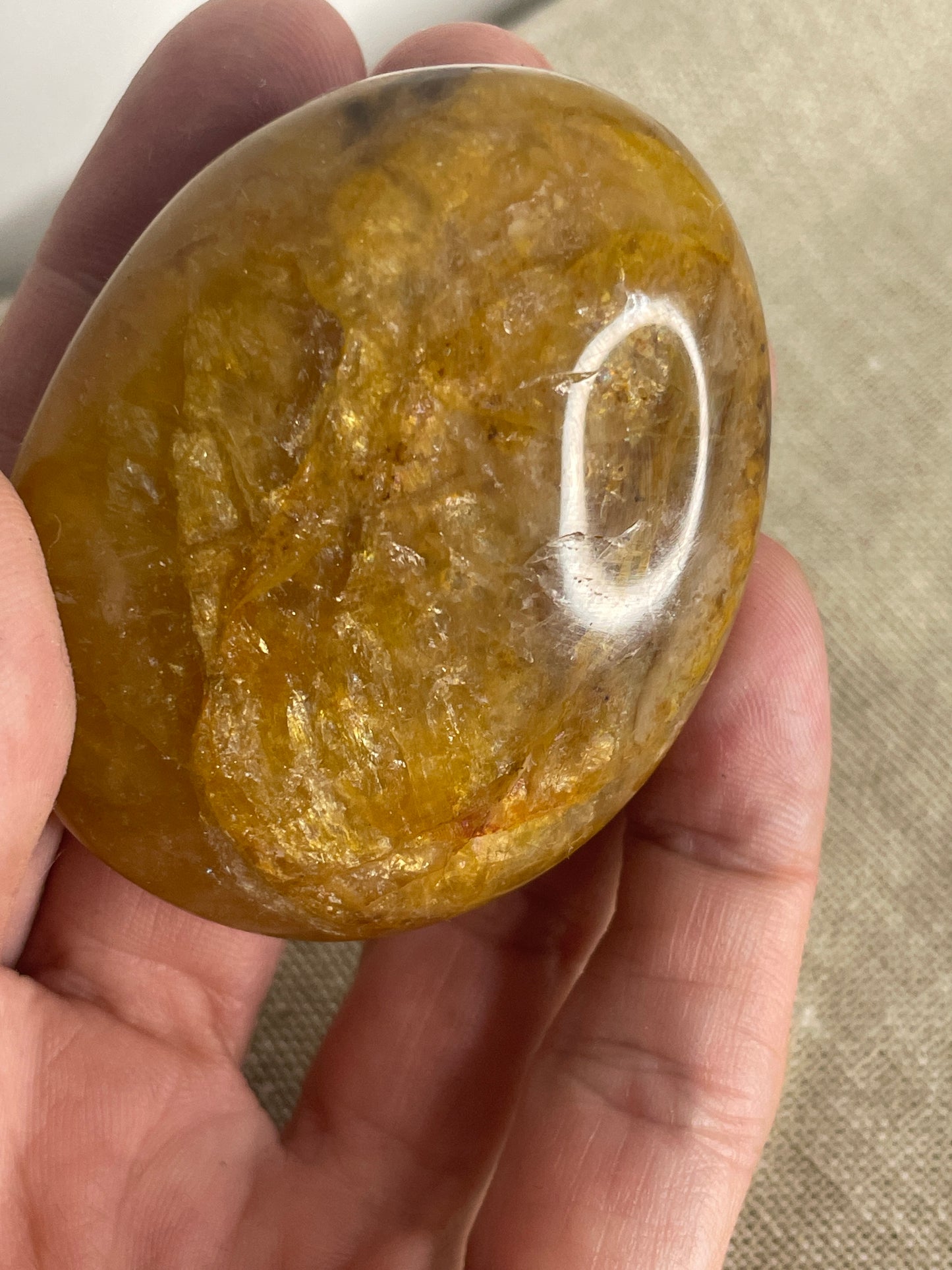 Golden healer Palm stone