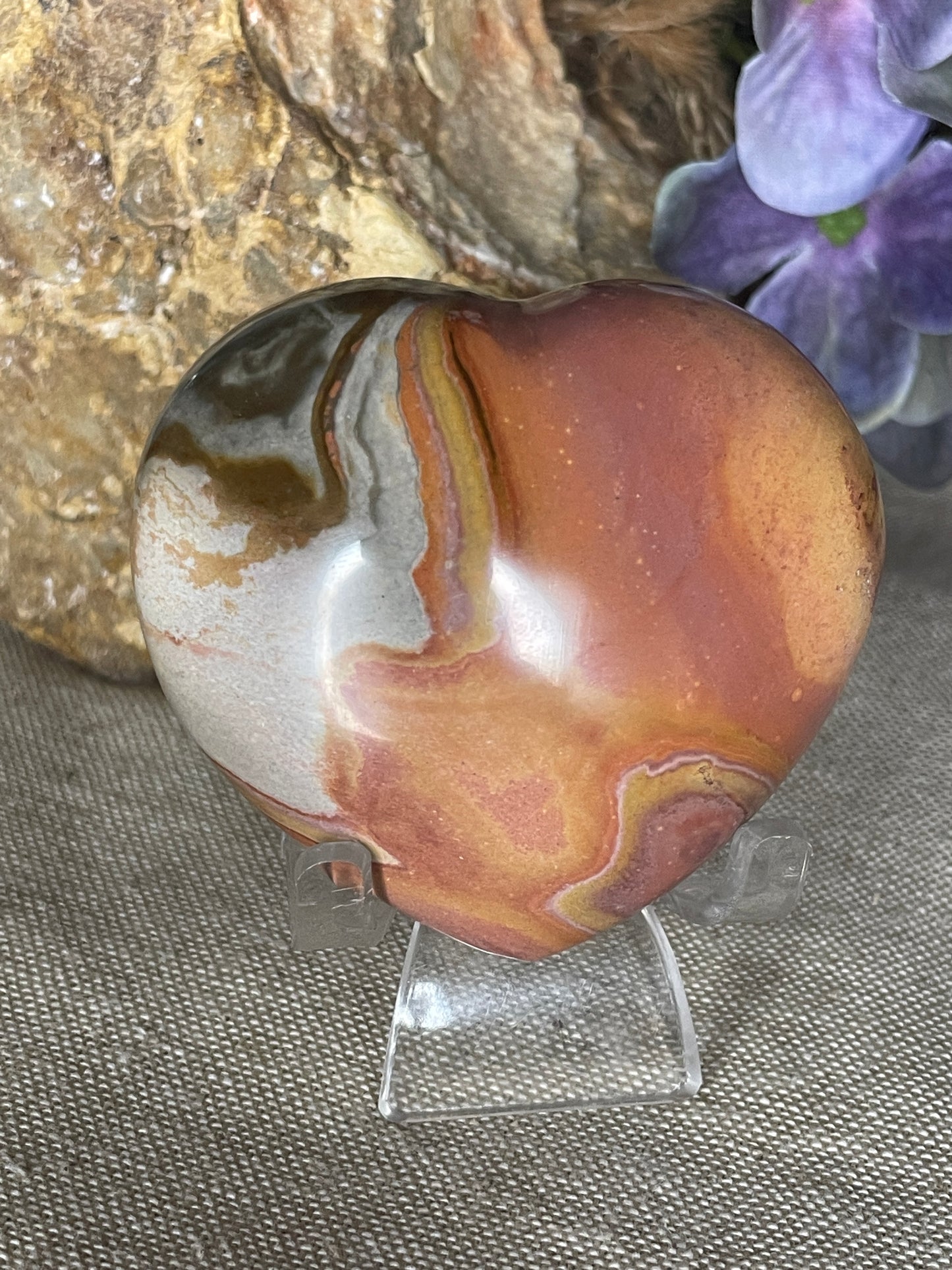 Polychrome Jasper heart