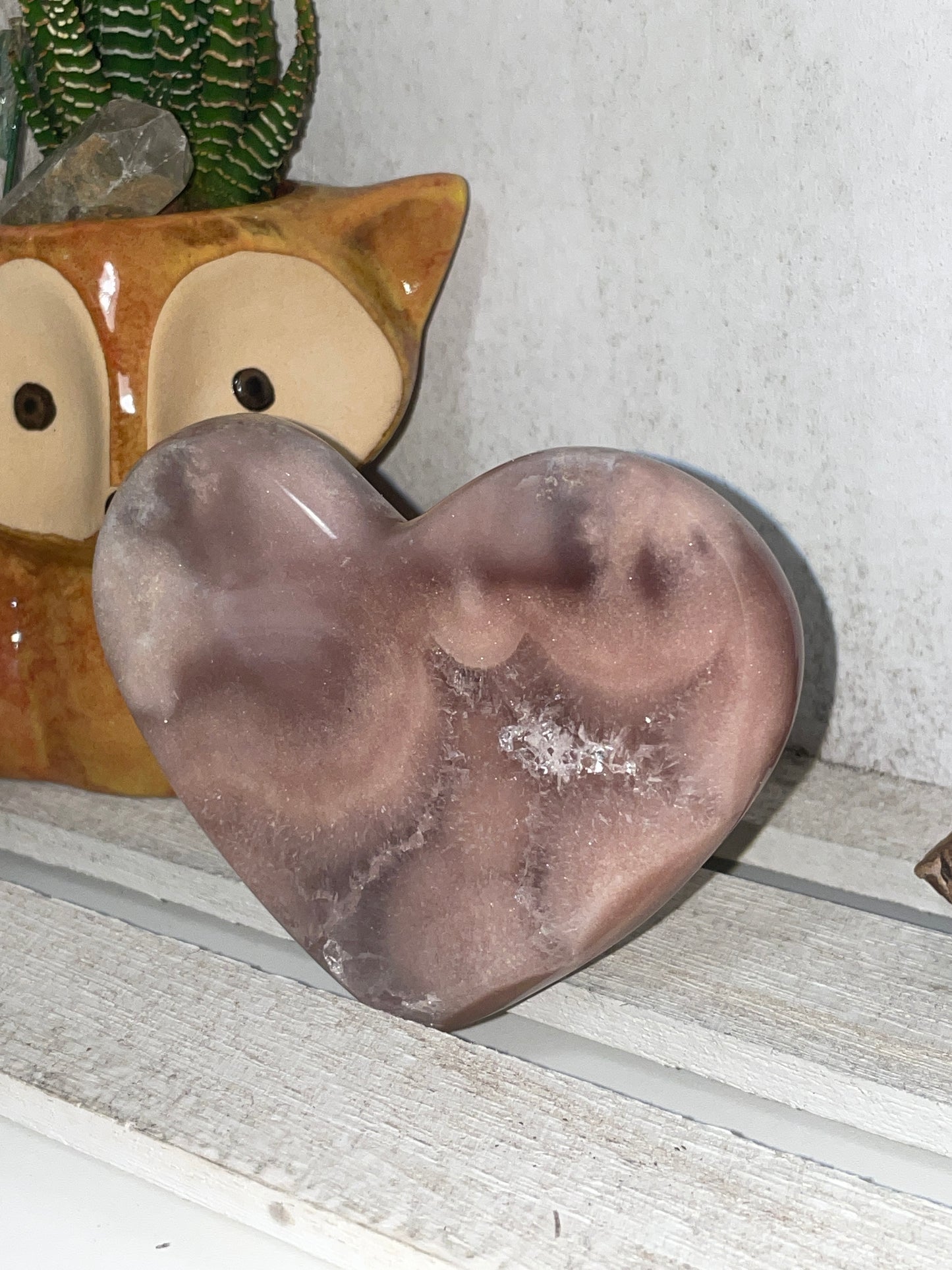 Pink amethyst heart