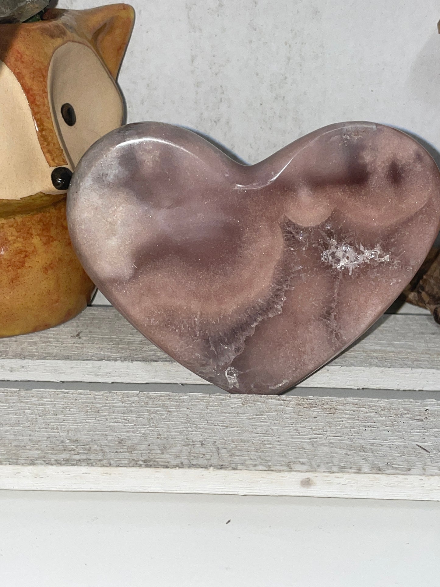 Pink amethyst heart