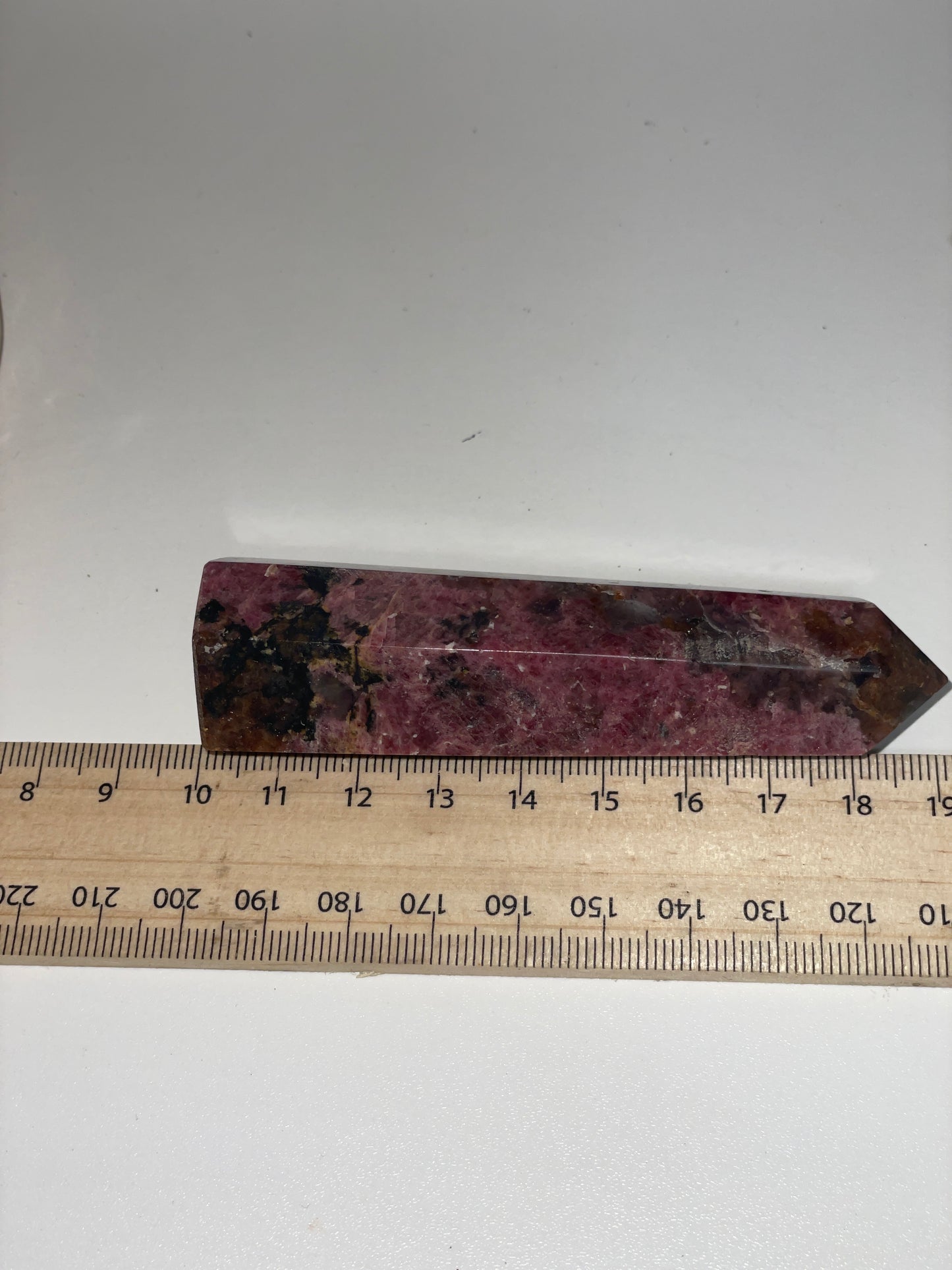 High grade rhodonite tower