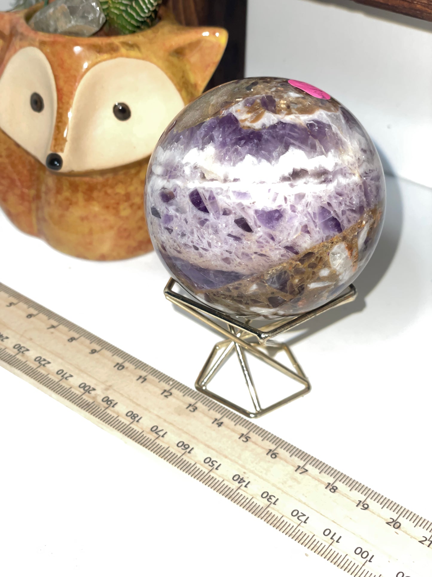 Chevon Amethyst in matrix sphere