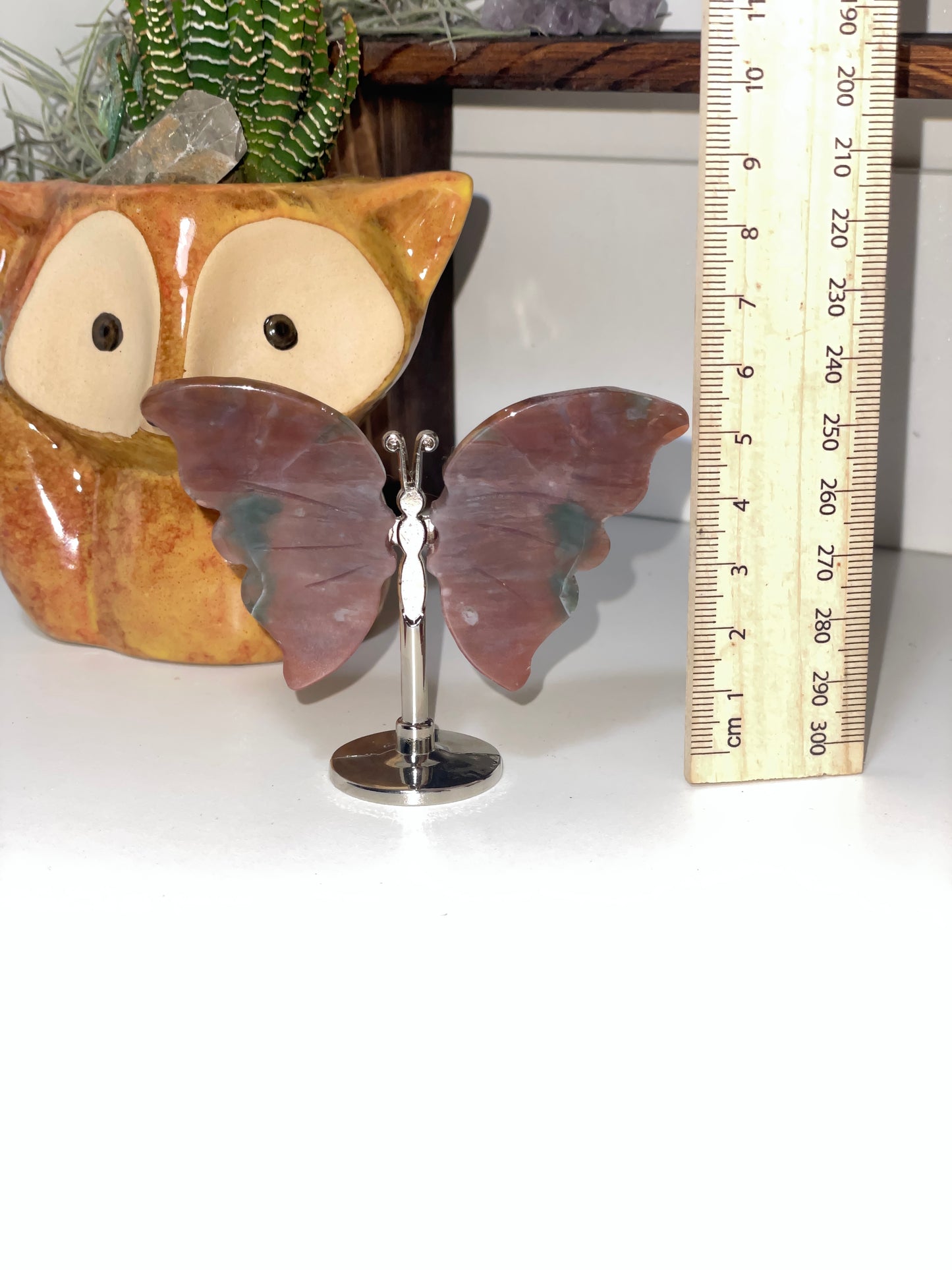 Red moss agate butterfly
