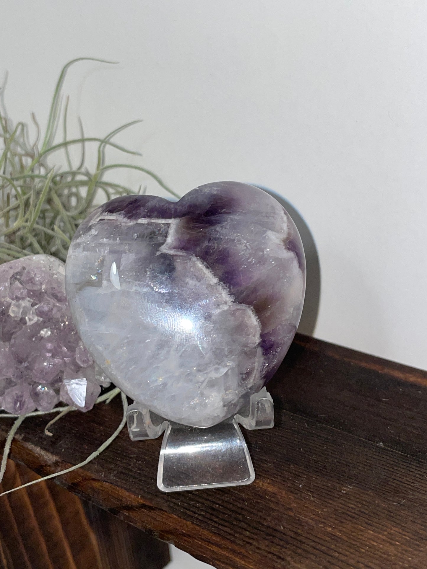 Chevron amethyst heart
