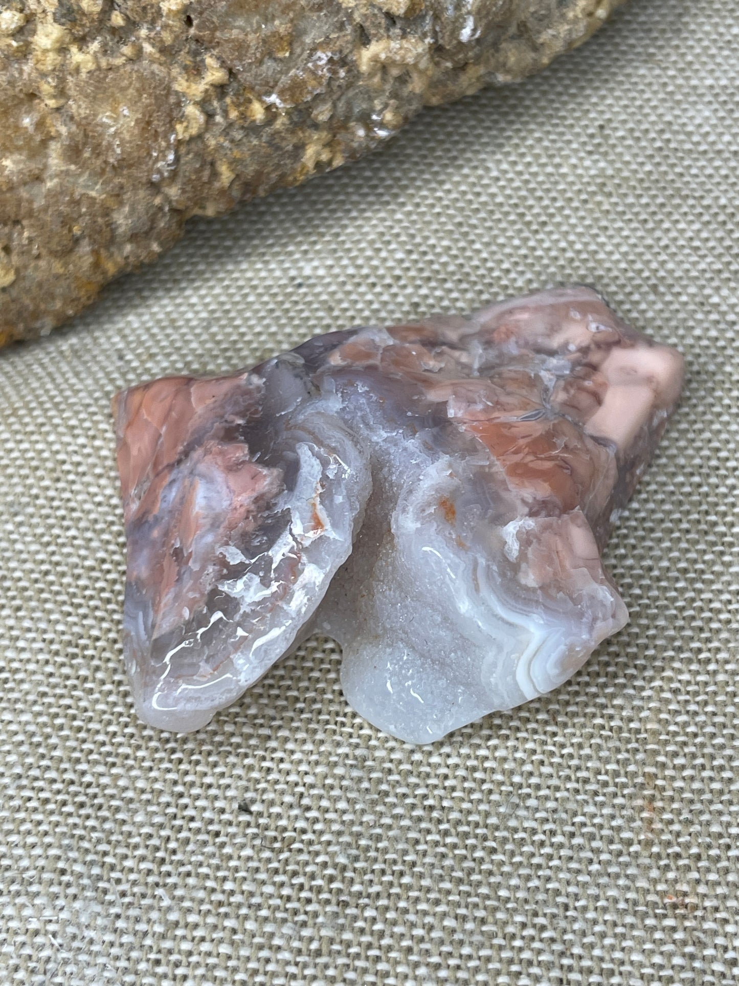 Pink agate freeform