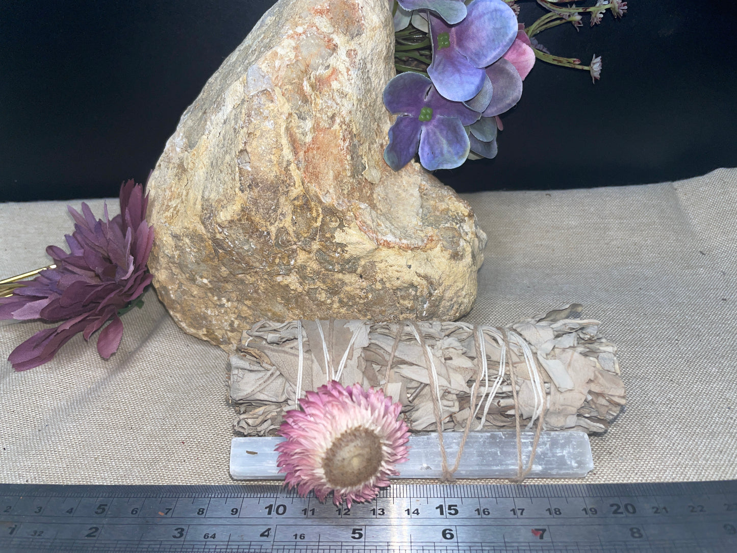 White sage selenite wand