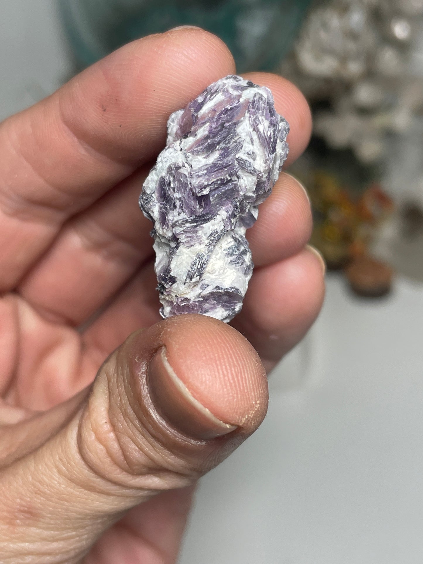 Lepidolite blade cluster