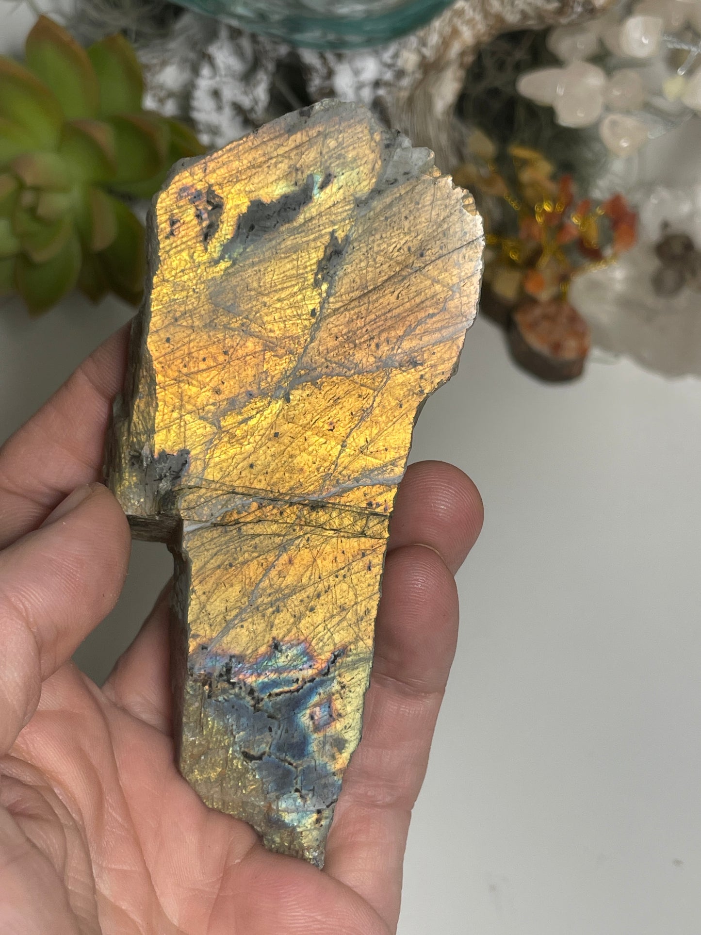 Labradorite polished faced rough