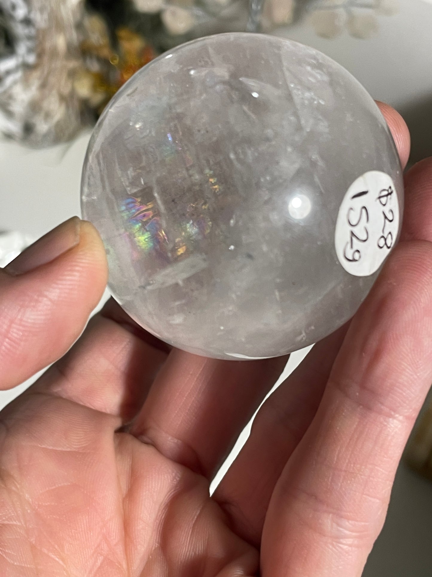Optical calcite sphere