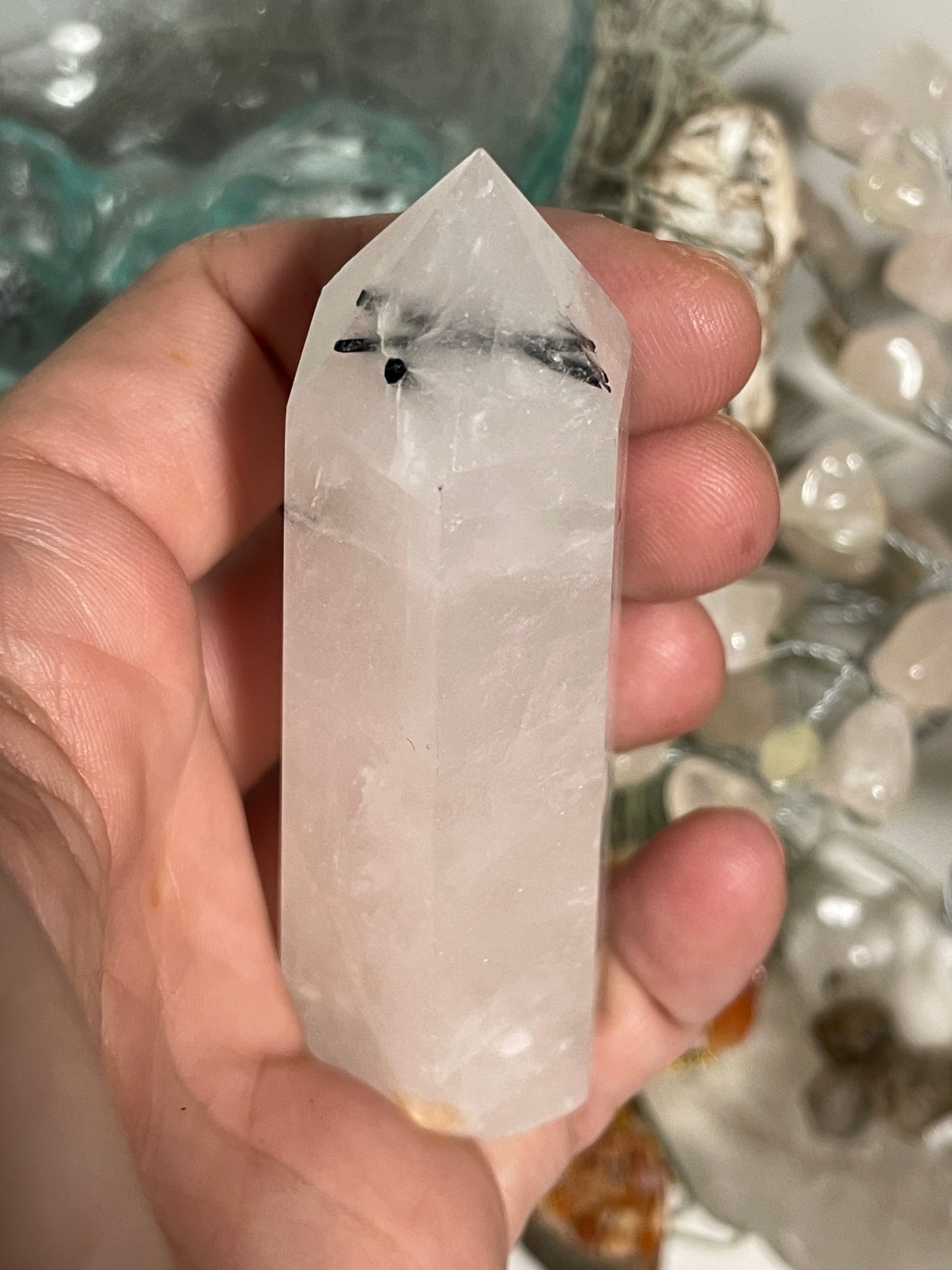 Tourmalated quartz tower