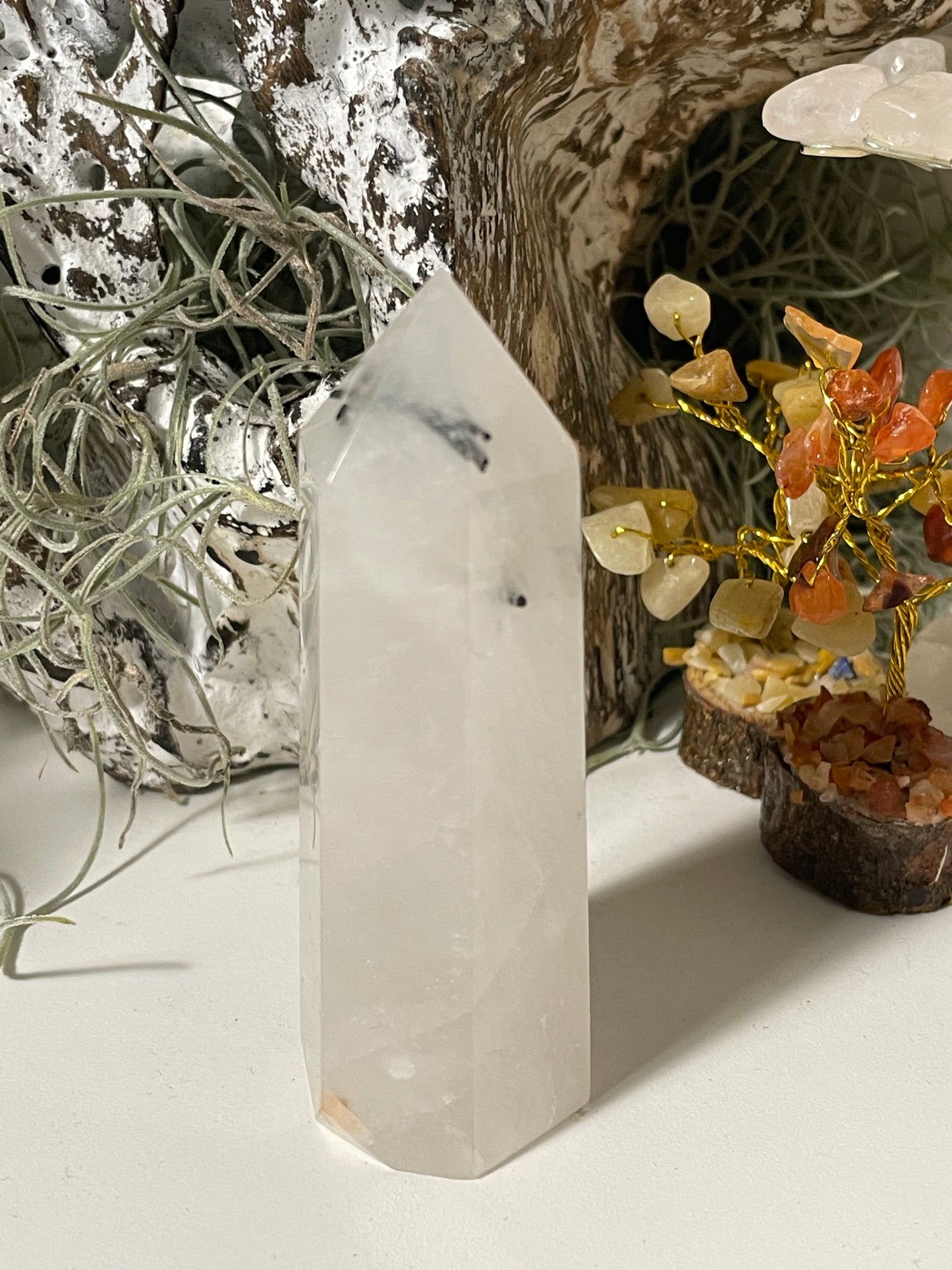 Tourmalated quartz tower