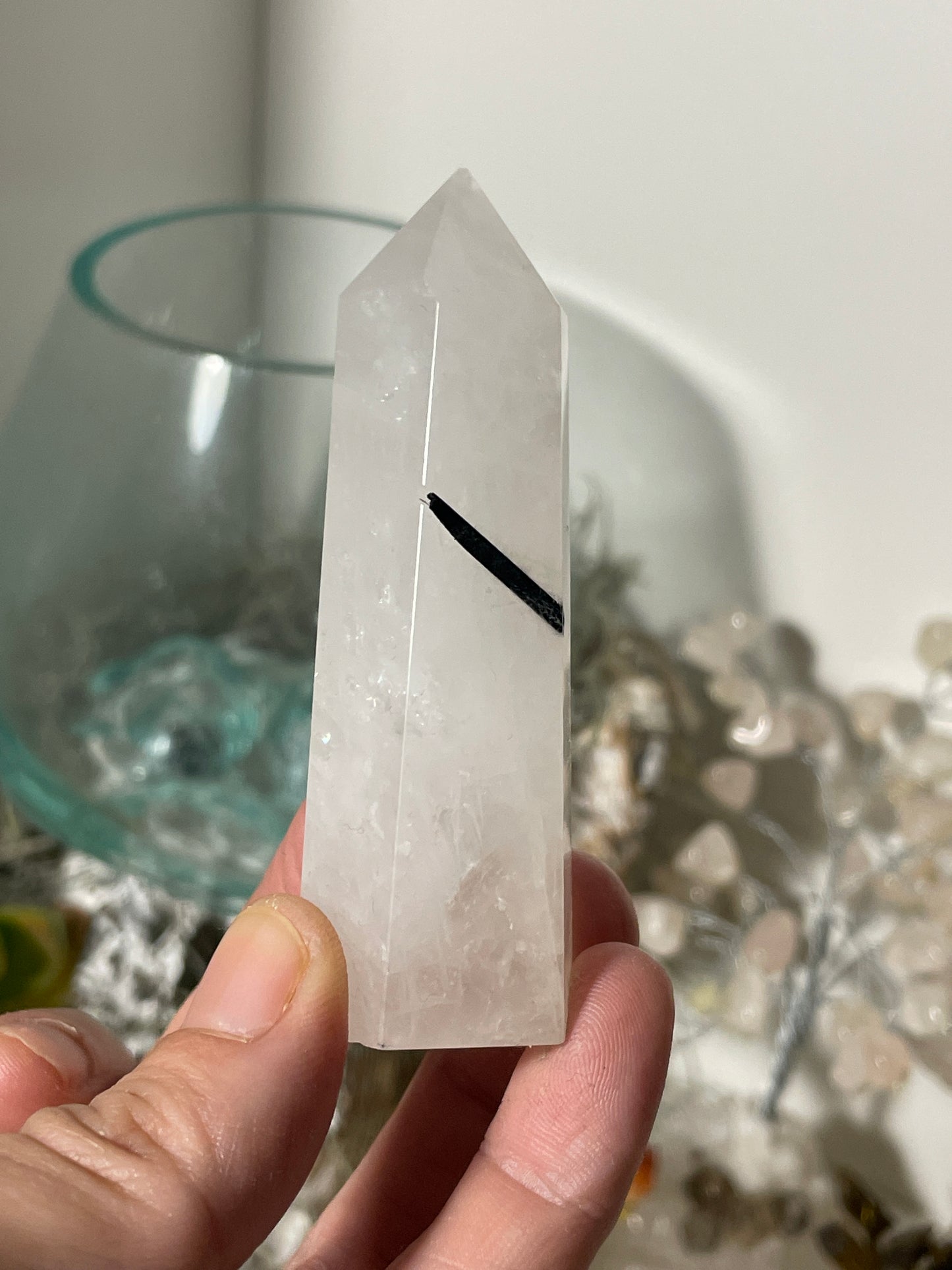 Tourmalated quartz tower