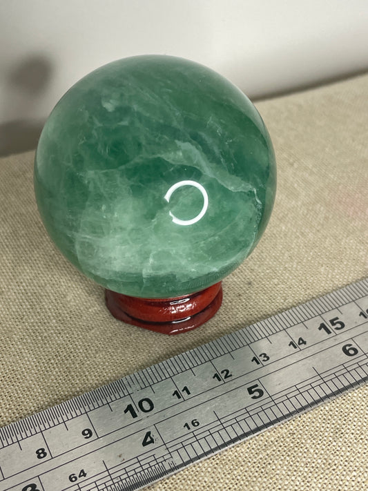 Green fluorite sphere
