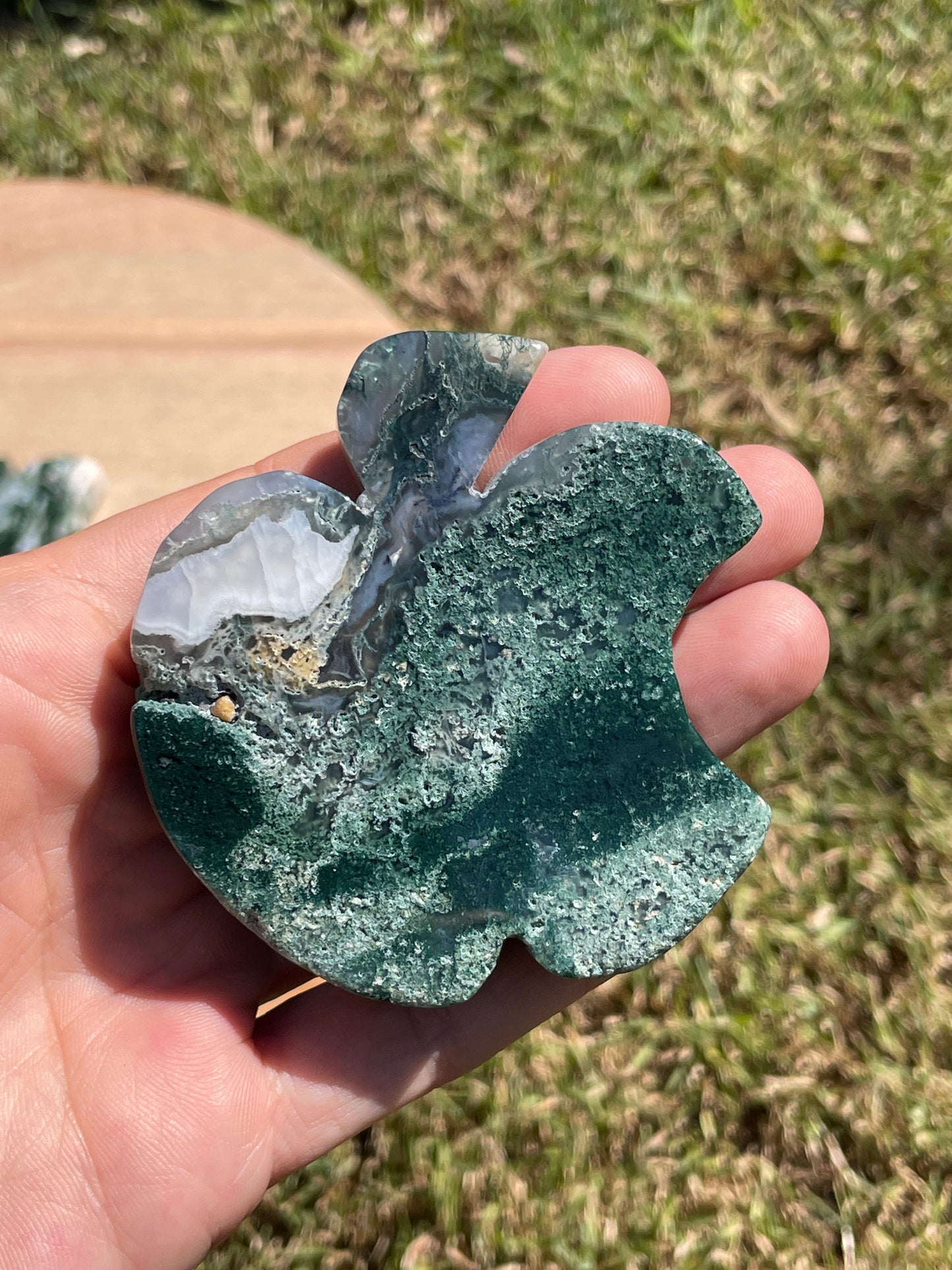 Moss agate apple