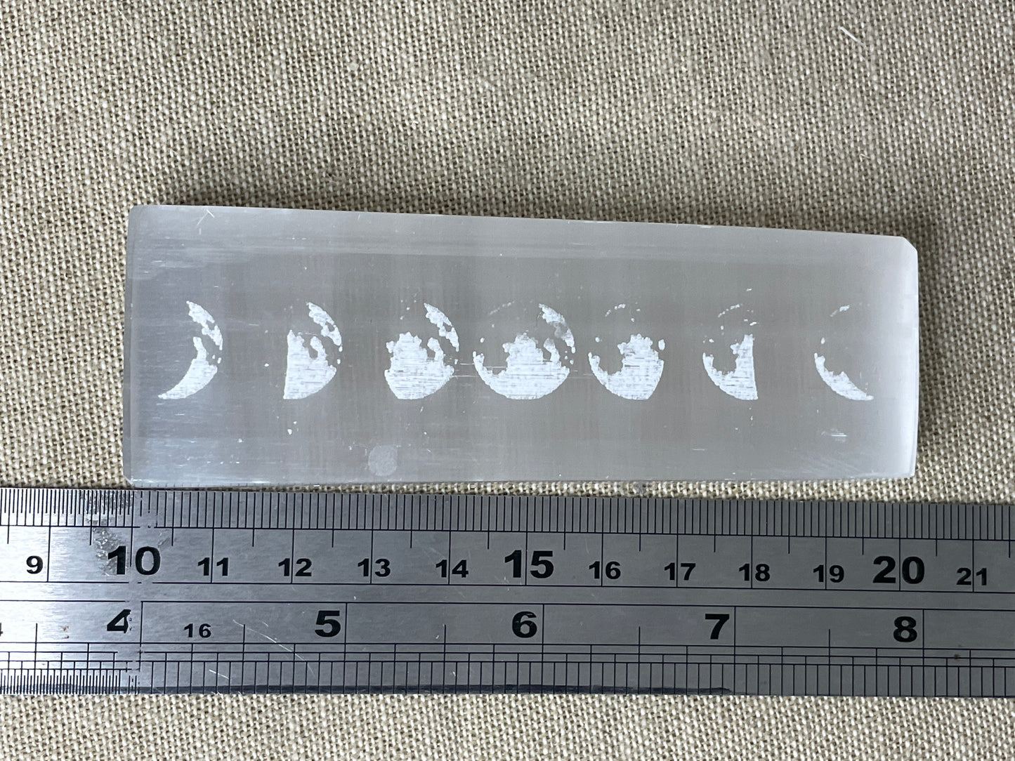 Moon phase selenite tile