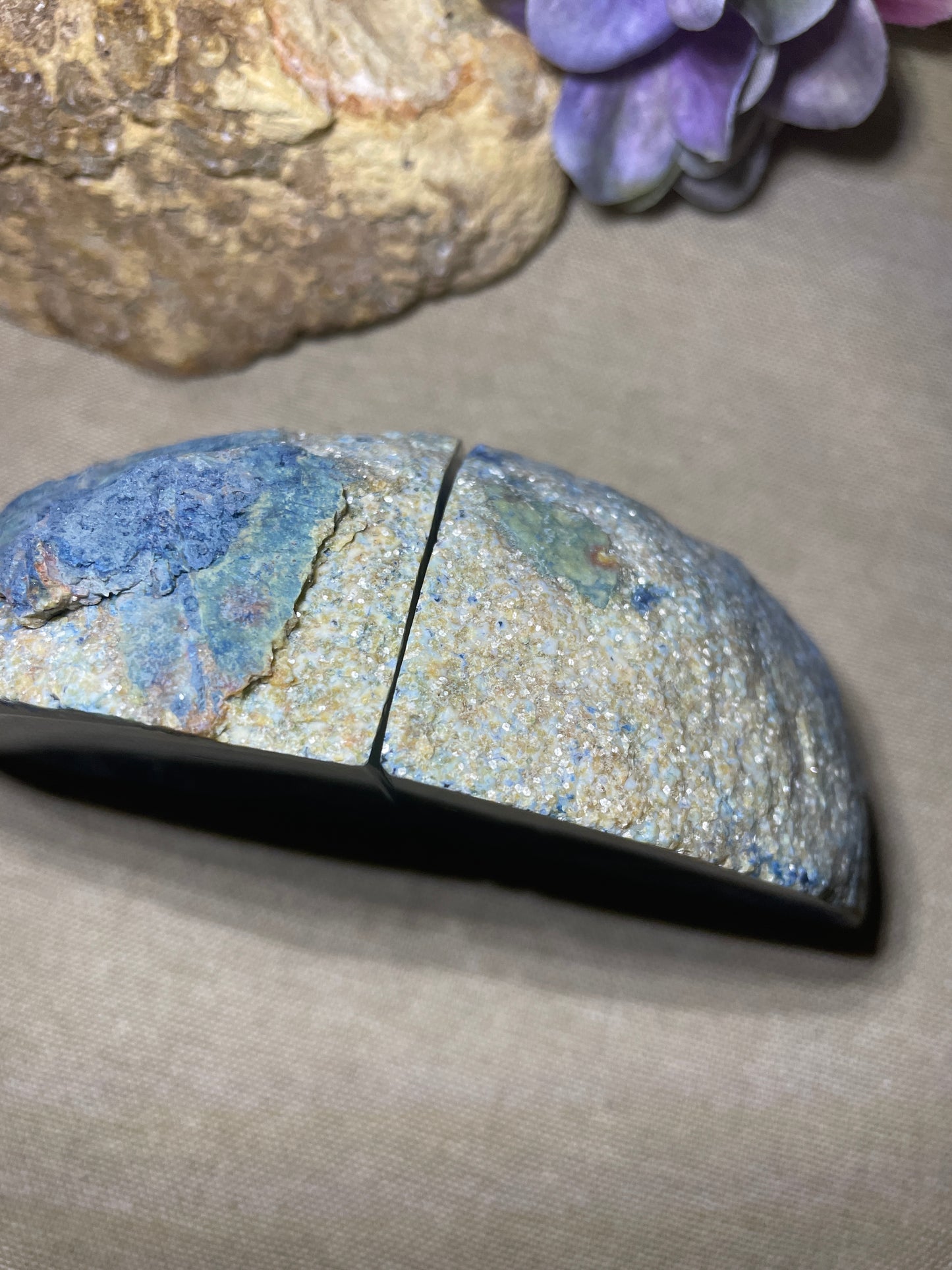 Dyed agate bookends