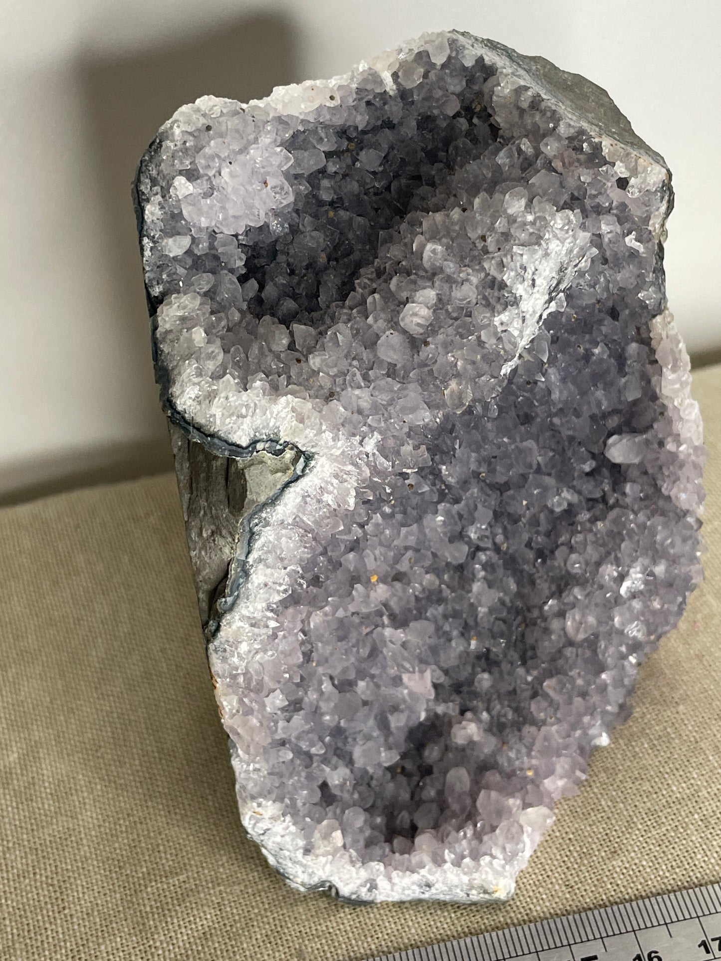 Amethyst cut base cluster