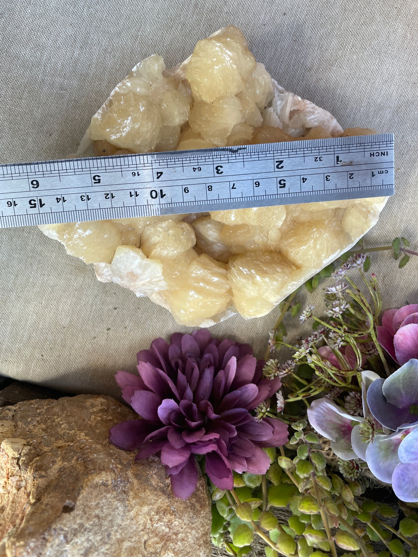 Stilbite cluster peach