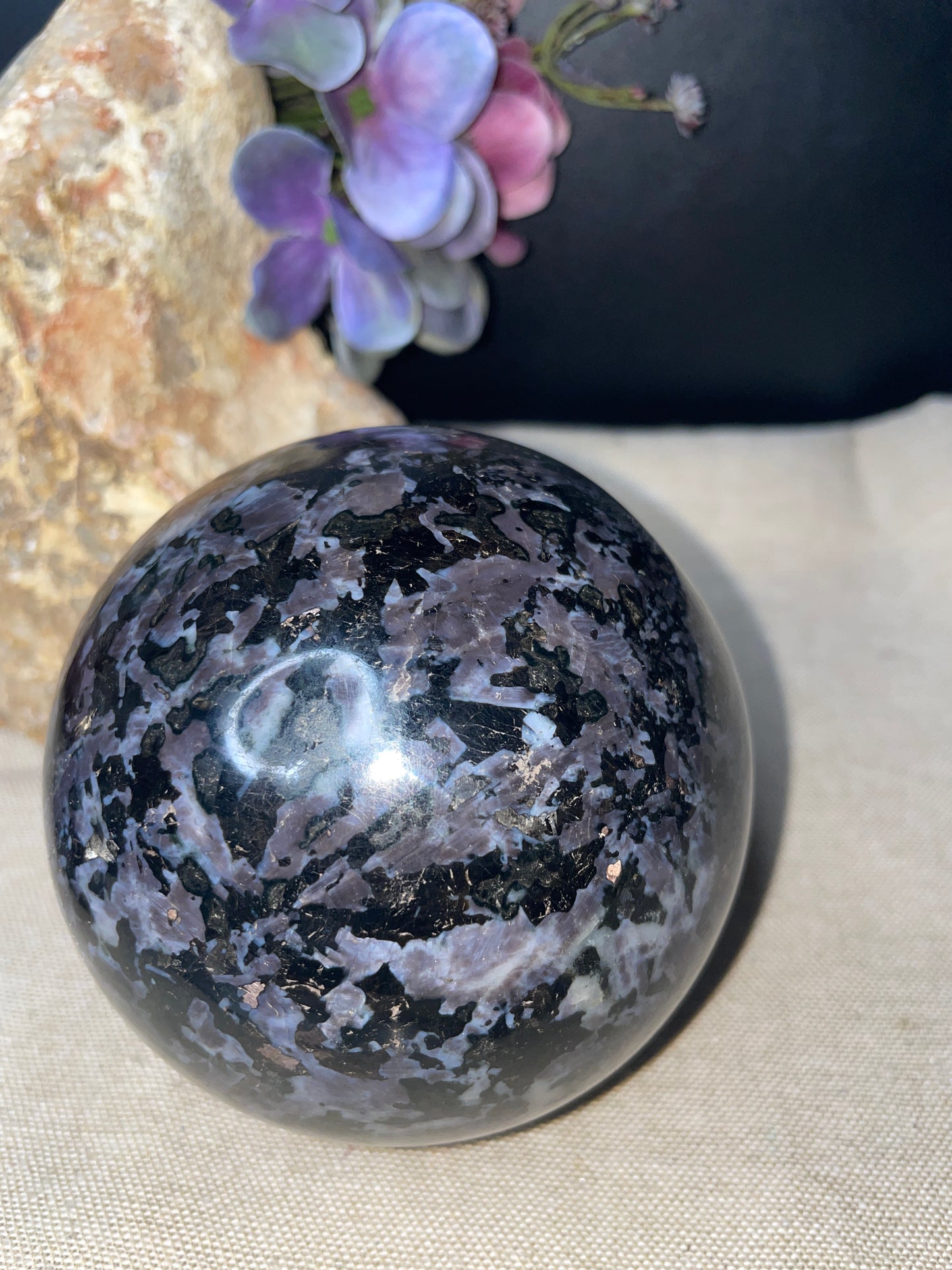 1.322kg indigo gabbro sphere