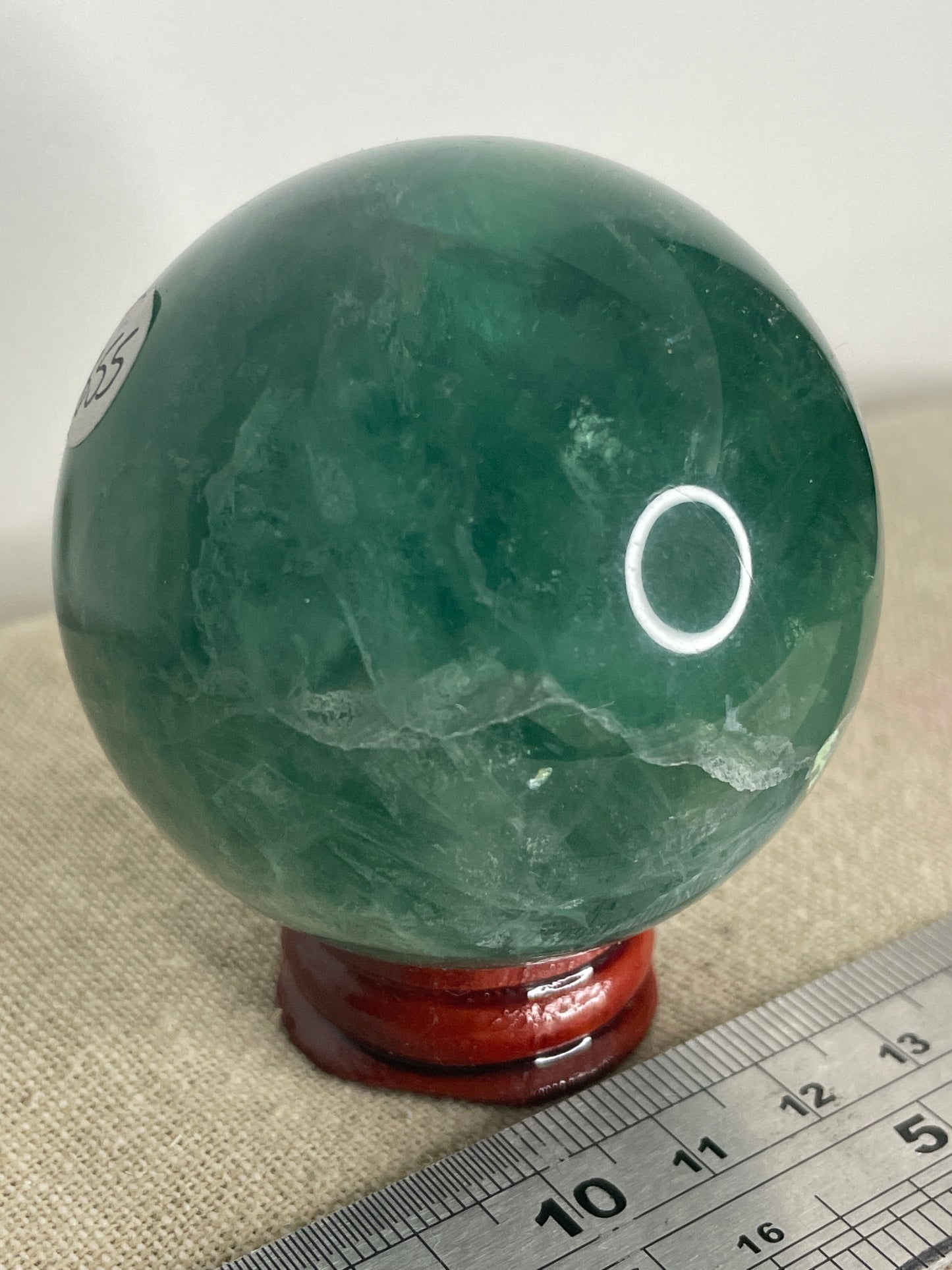 Green fluorite sphere