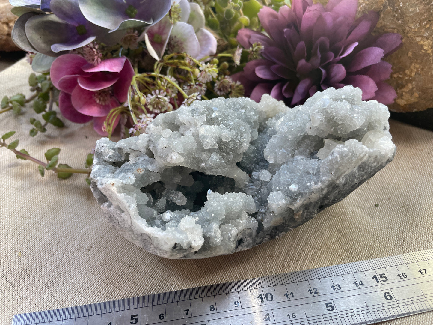 Apophyllite druzy cluster