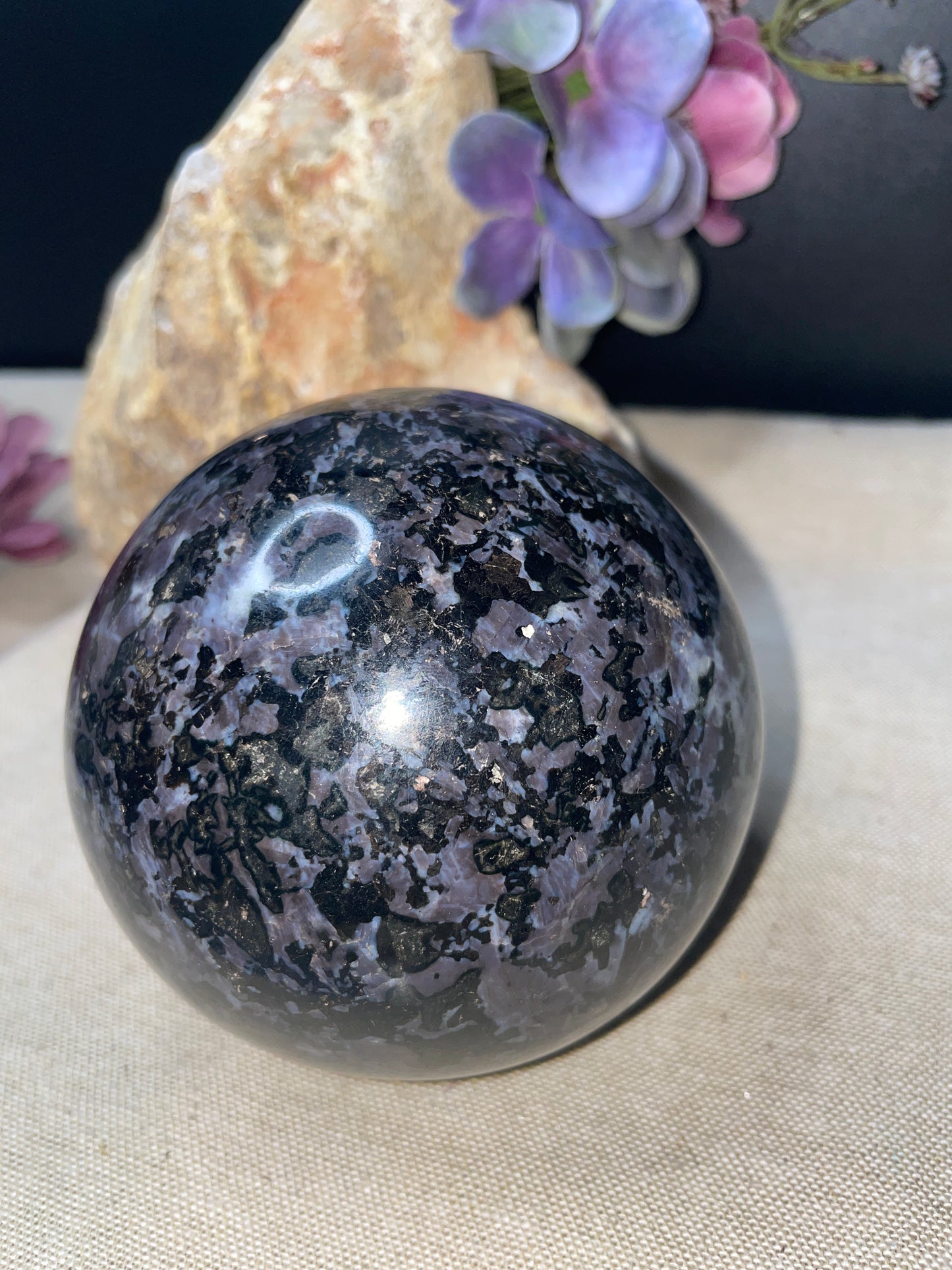 1.322kg indigo gabbro sphere