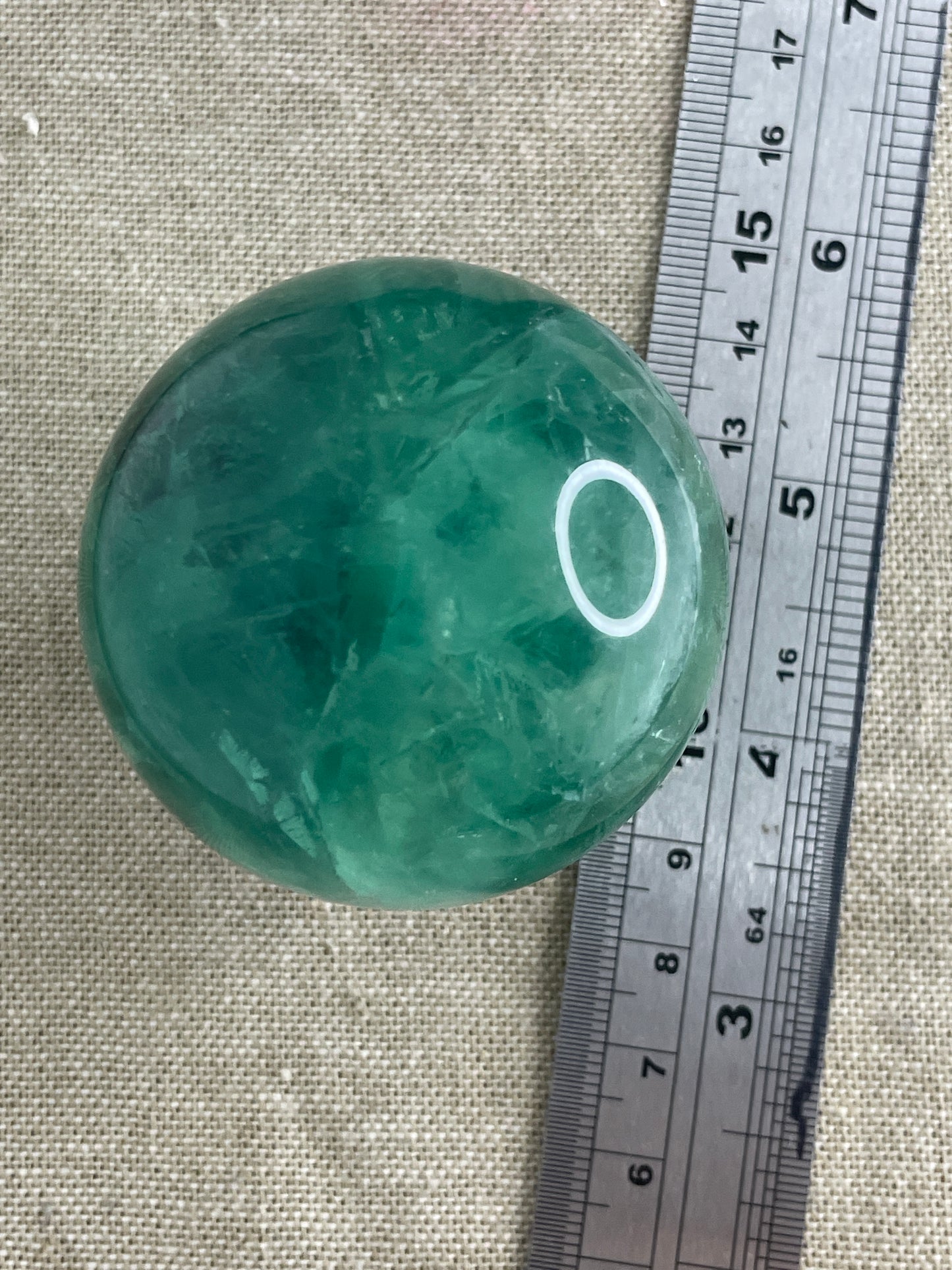 Green fluorite sphere