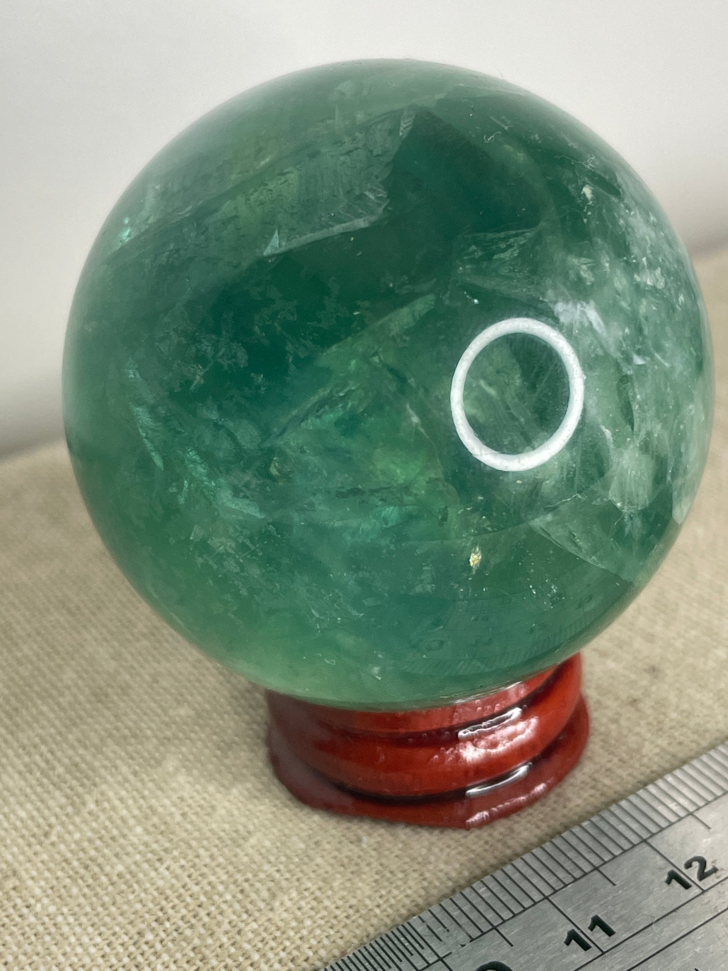 Green fluorite sphere