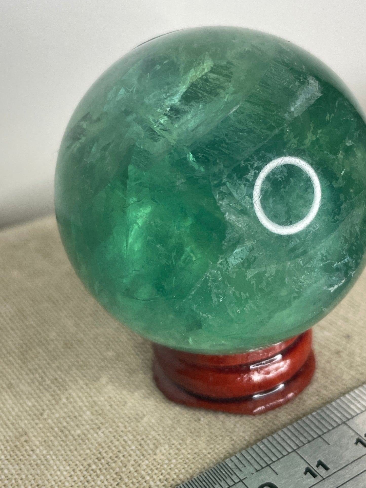 Green fluorite sphere