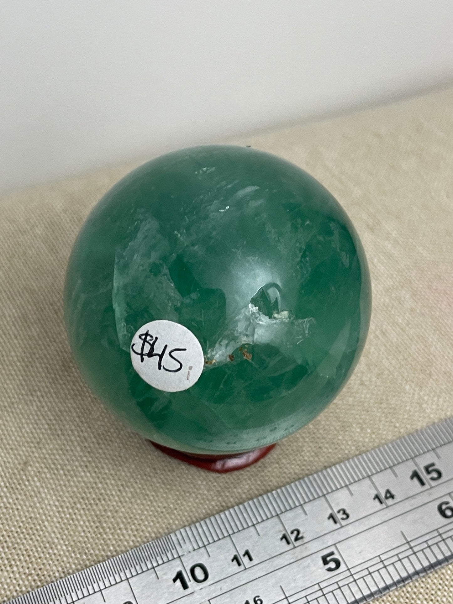 Green fluorite sphere