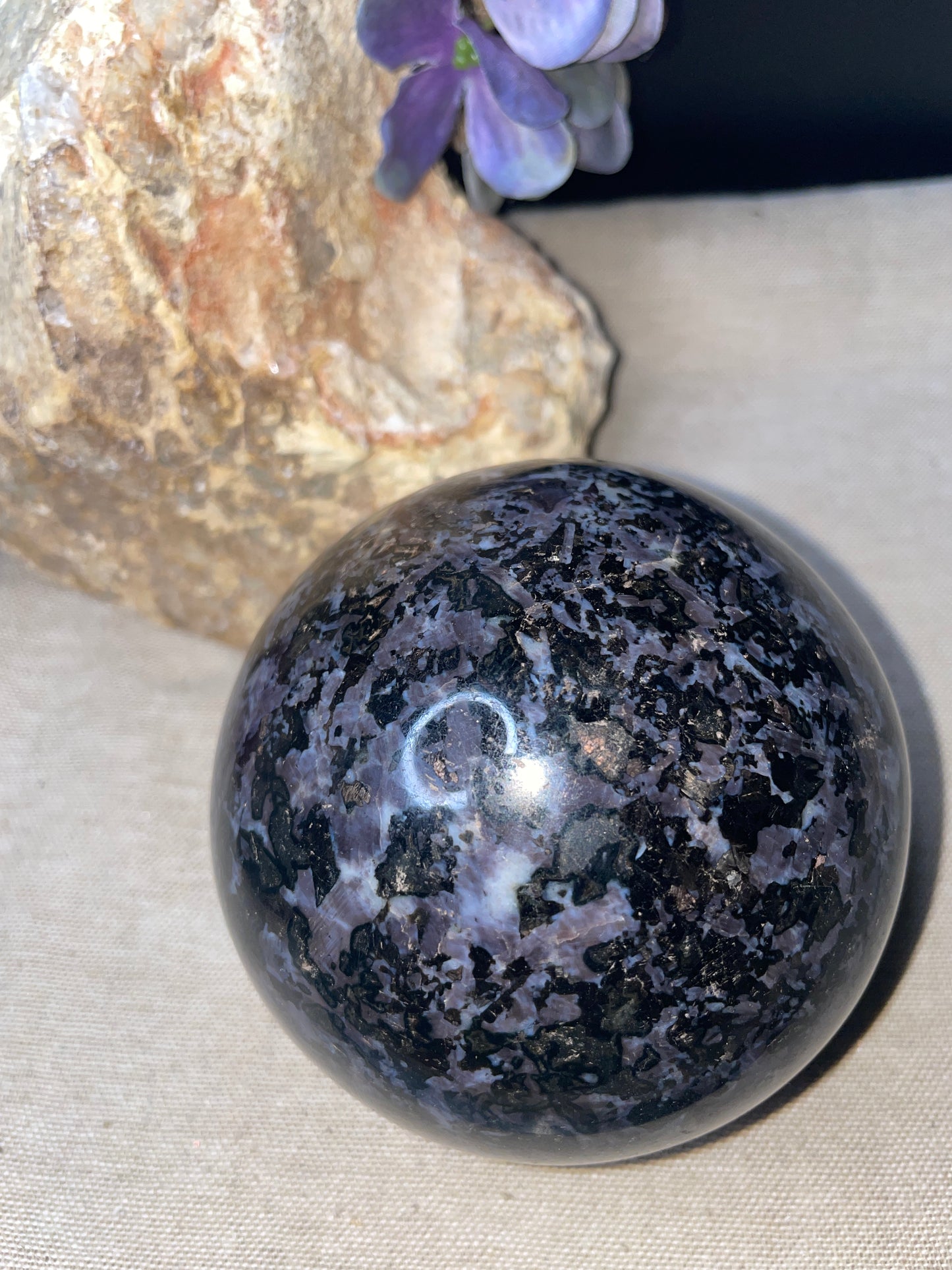 1.322kg indigo gabbro sphere