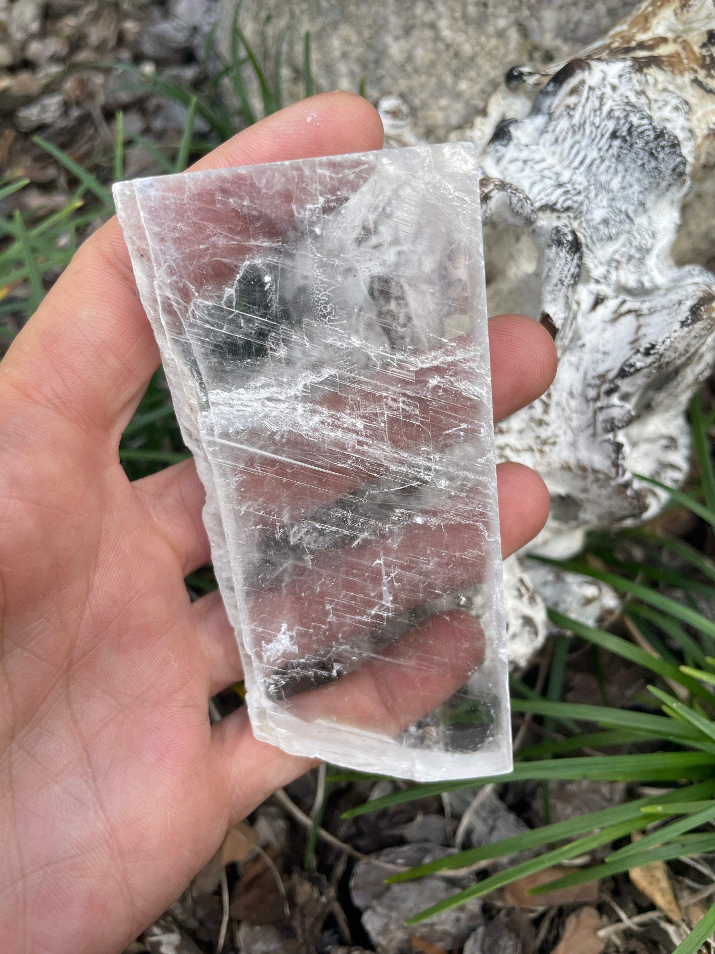 Real selenite slab