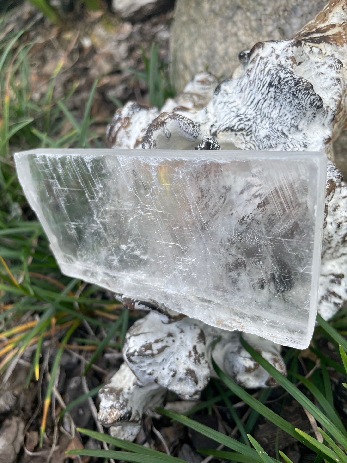 Real selenite slab