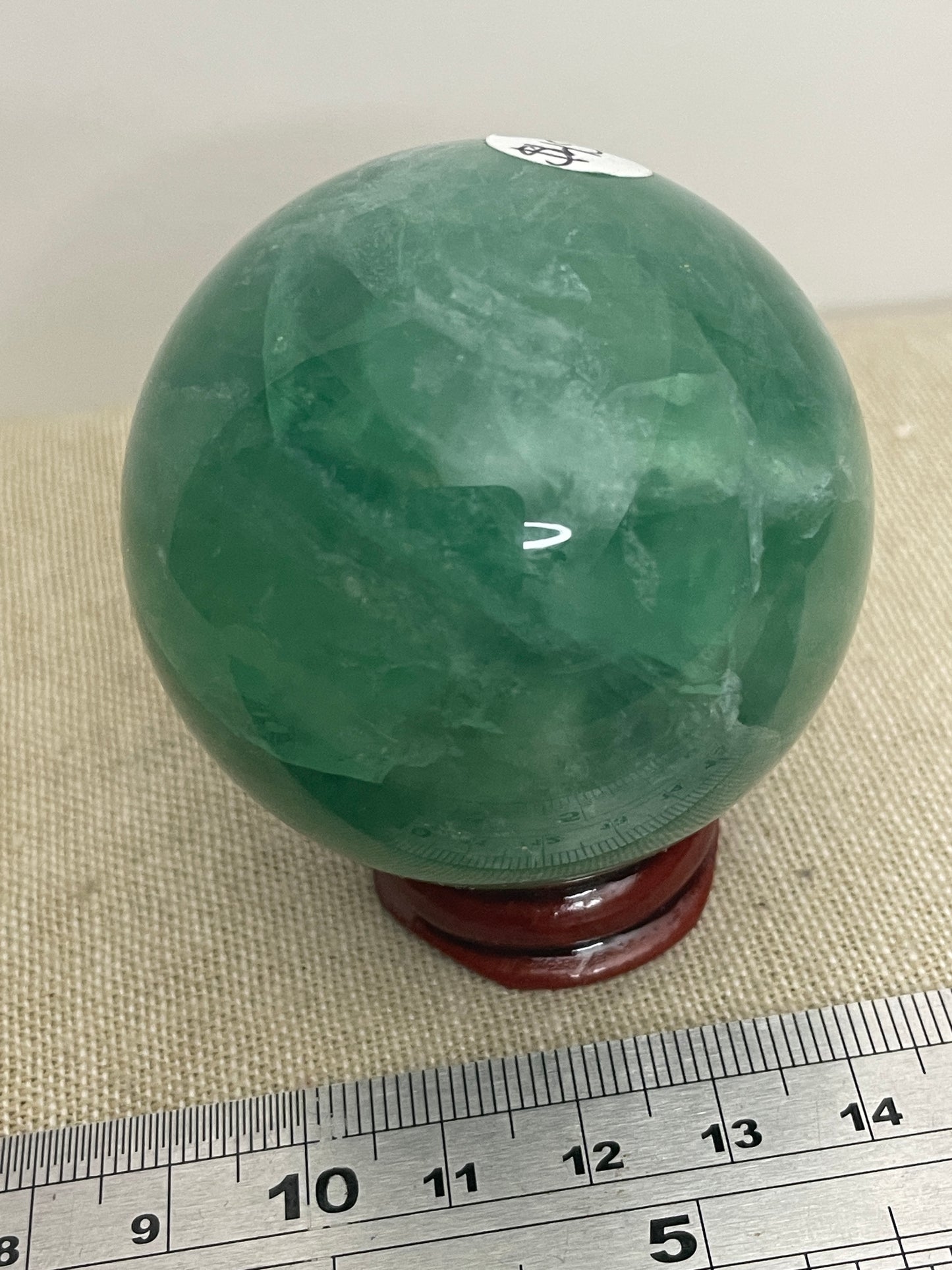 Green fluorite sphere