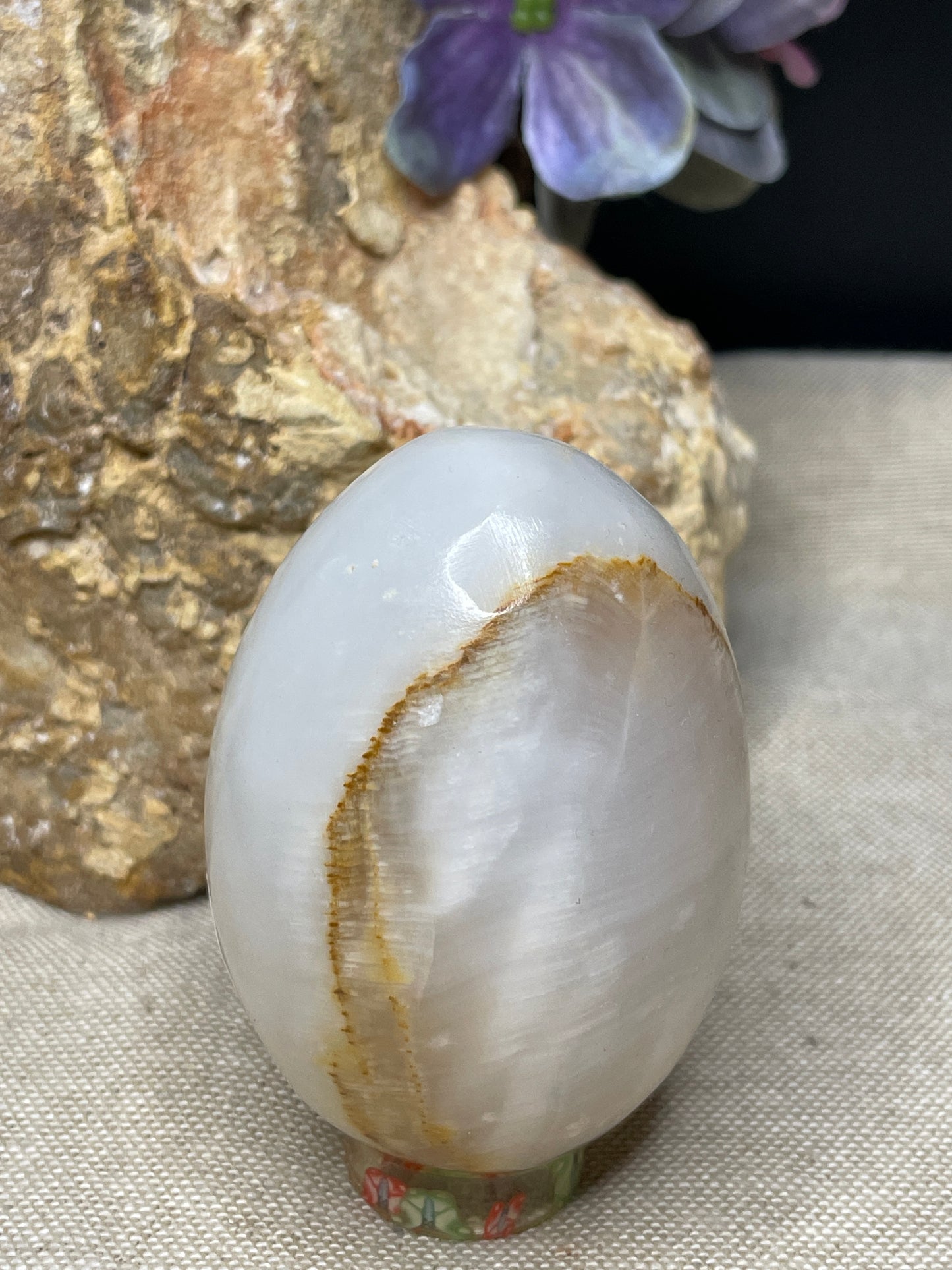 White calcite egg
