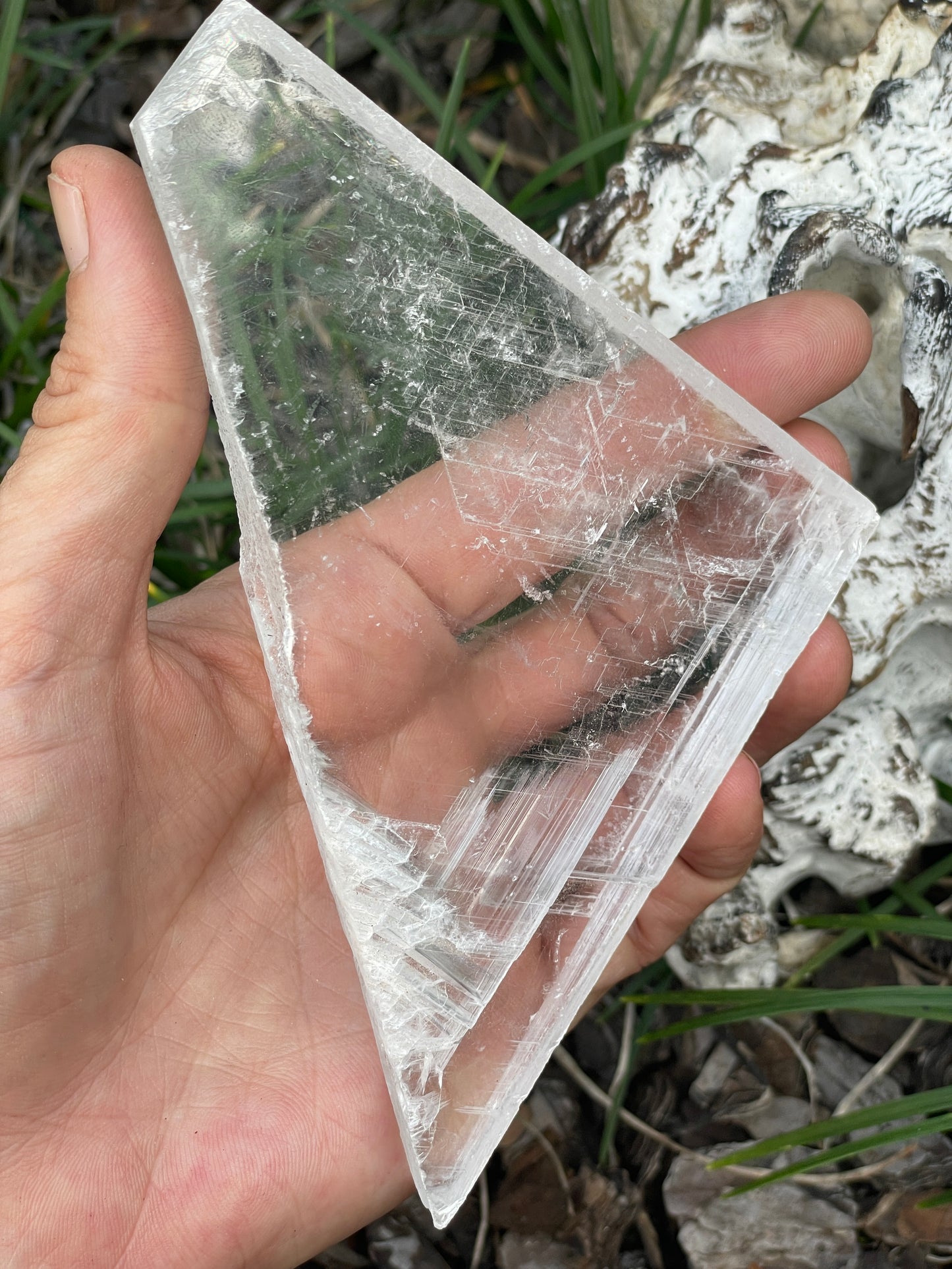 Real selenite slab
