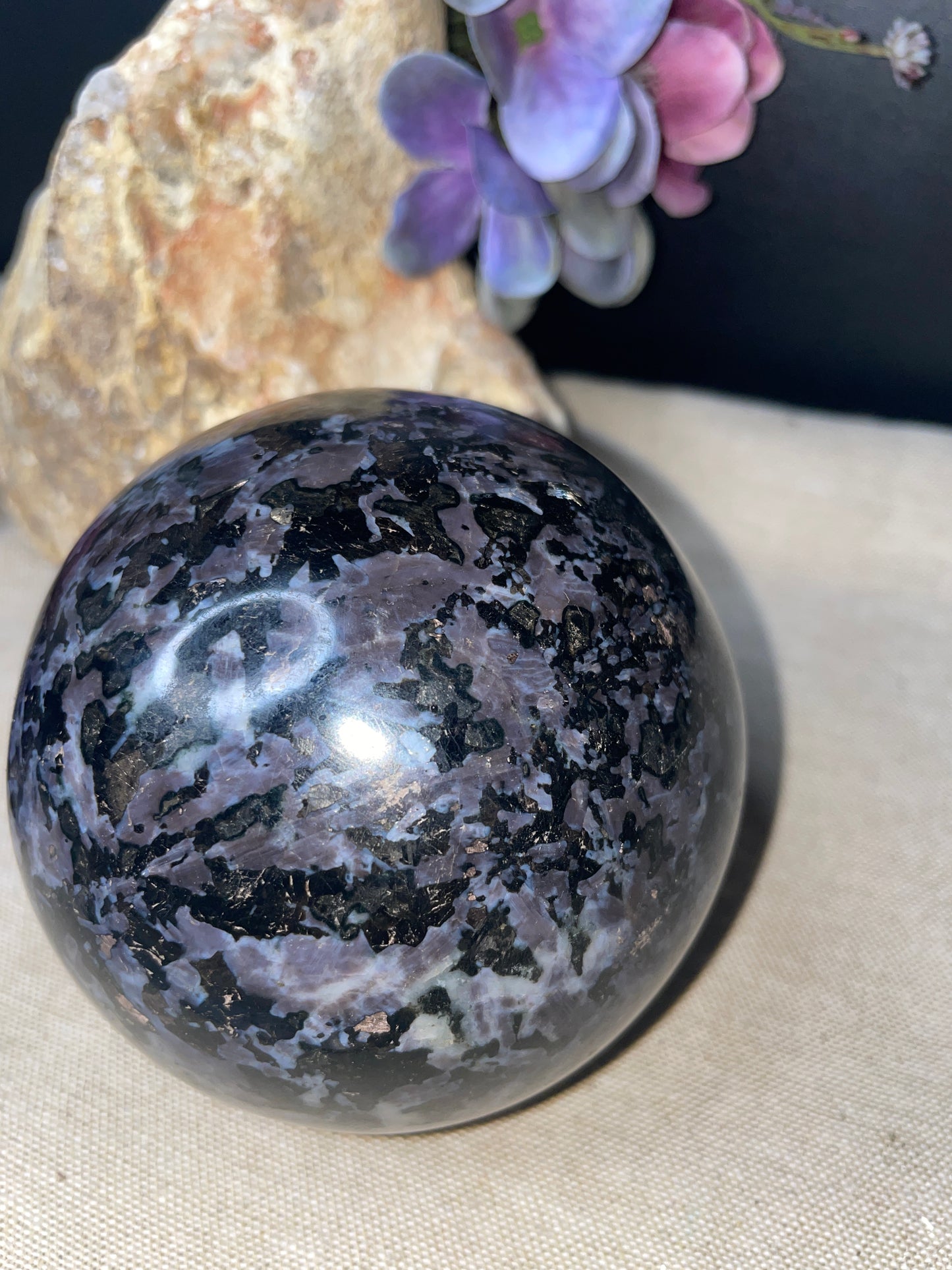 1.322kg indigo gabbro sphere