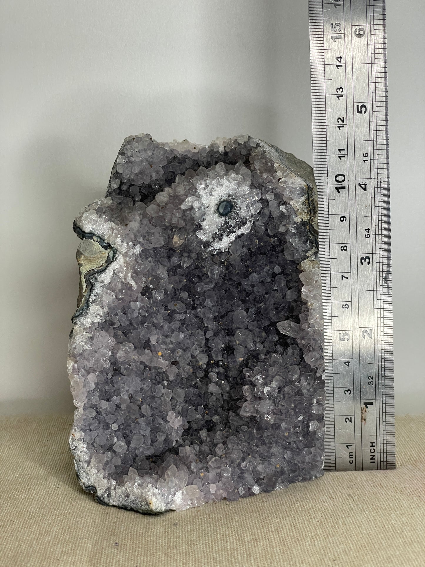 Amethyst cut base cluster