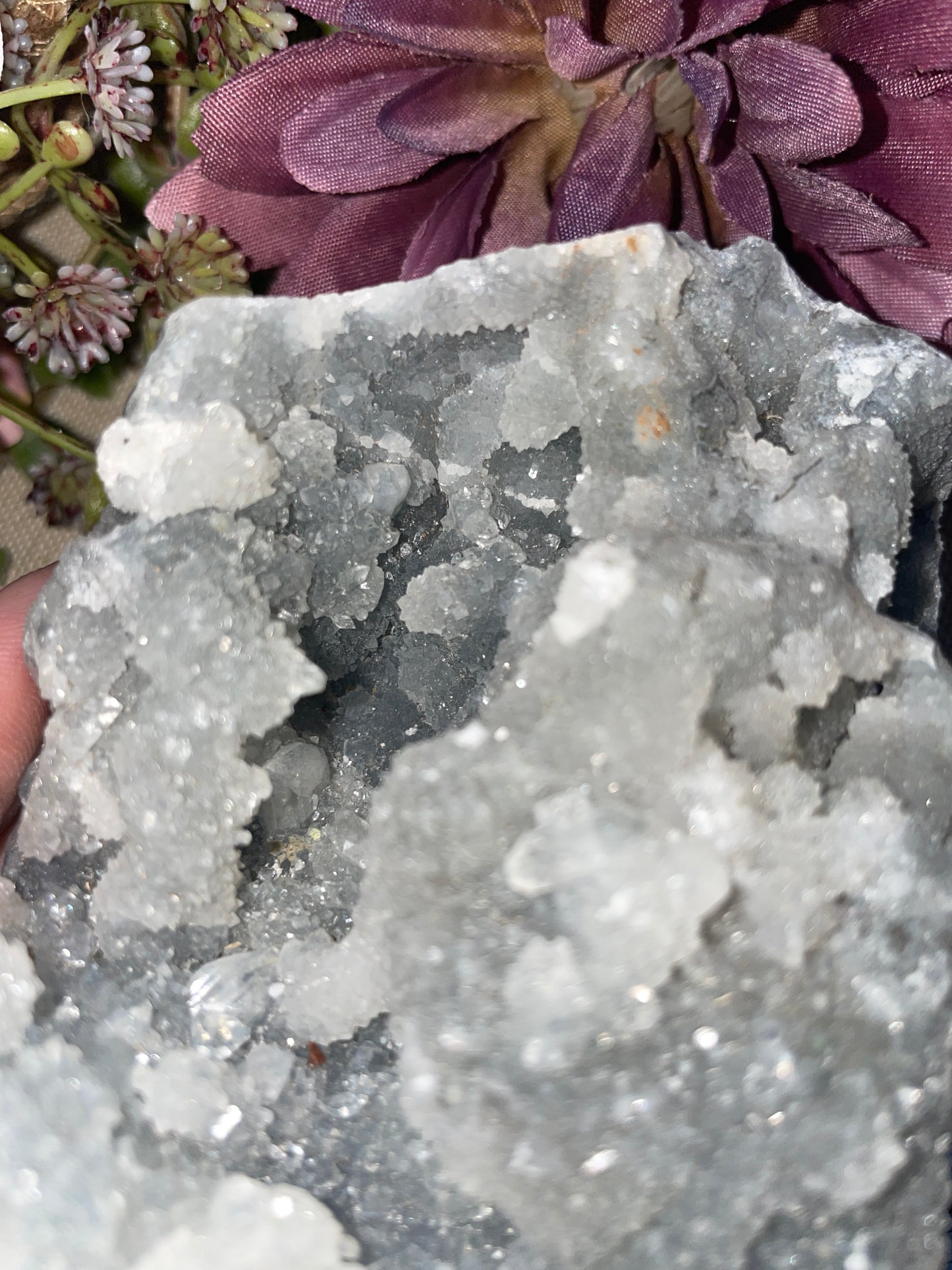 Apophyllite druzy cluster