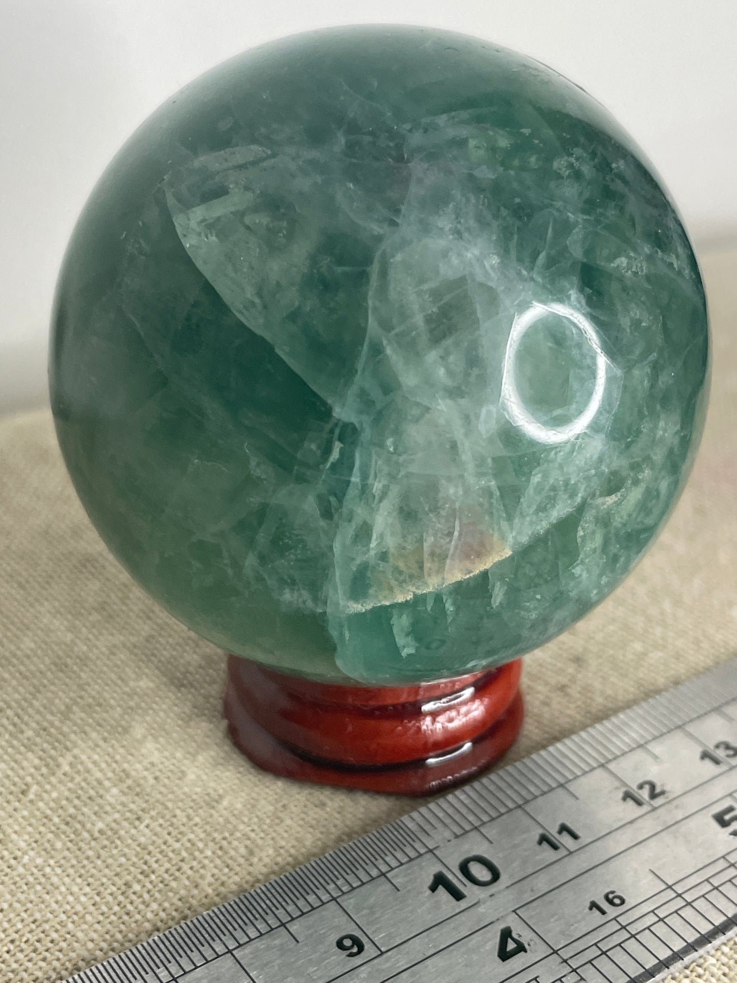 Green fluorite sphere