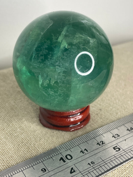 Green fluorite sphere